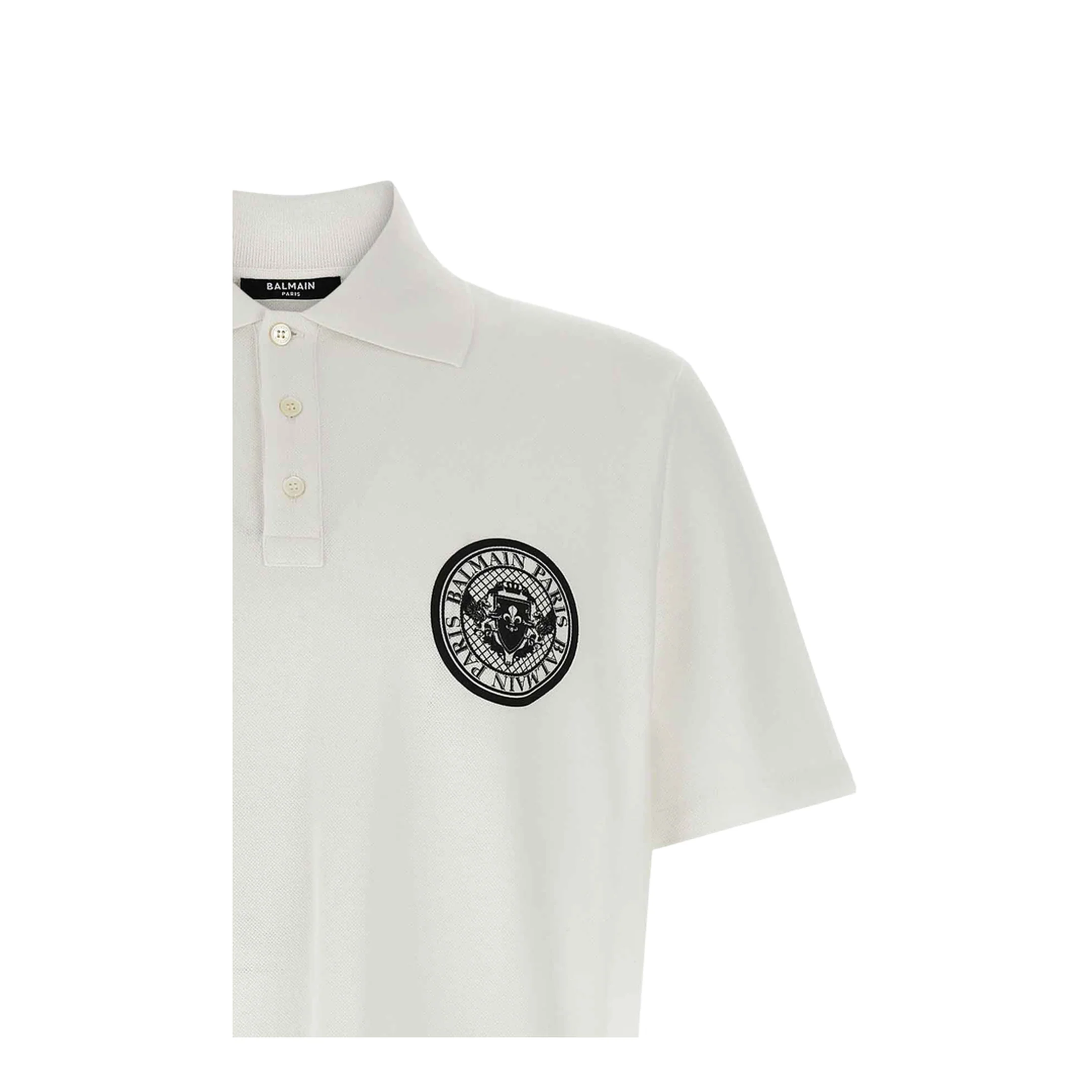 Coin Polo Shirt White - Image 3