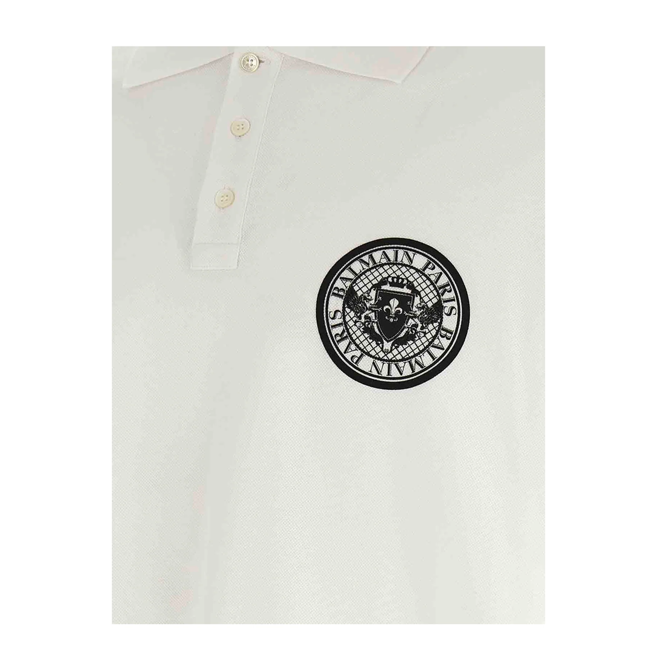 Coin Polo Shirt White - Image 4