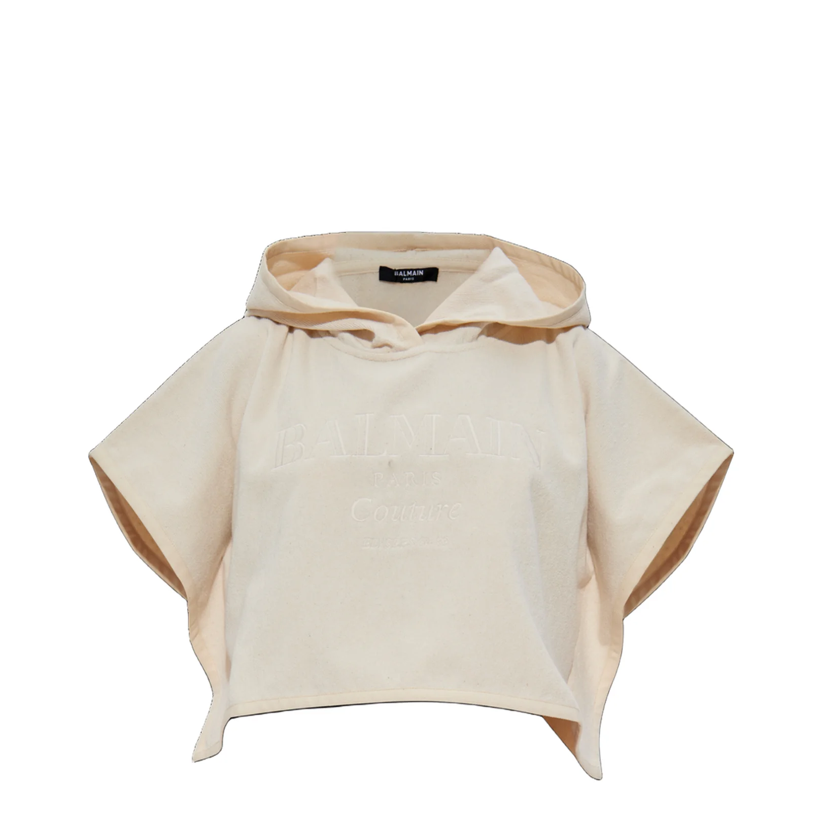 Cotton Poncho Crop Cream