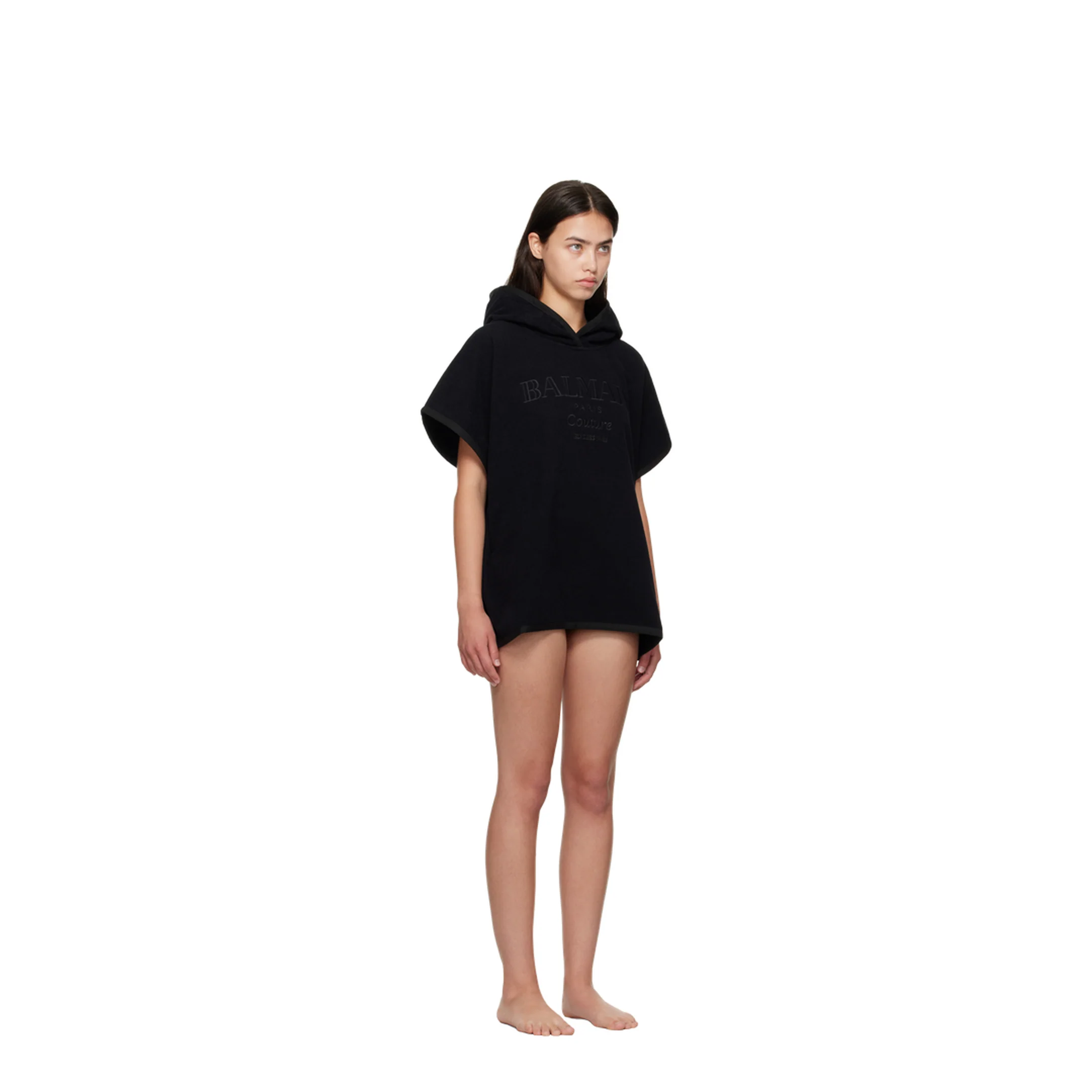 Cotton Poncho Black - Image 4