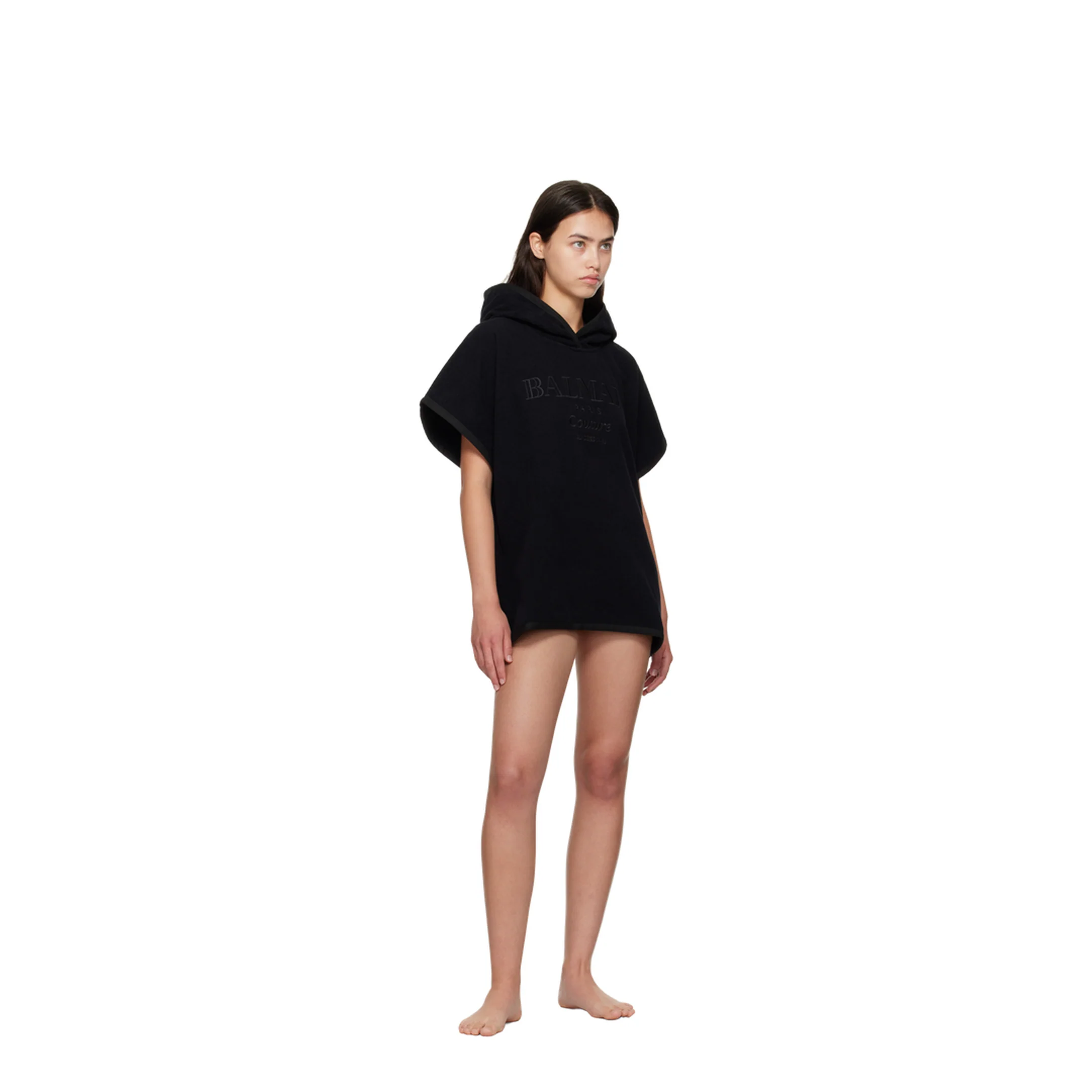 Cotton Poncho Black - Image 5