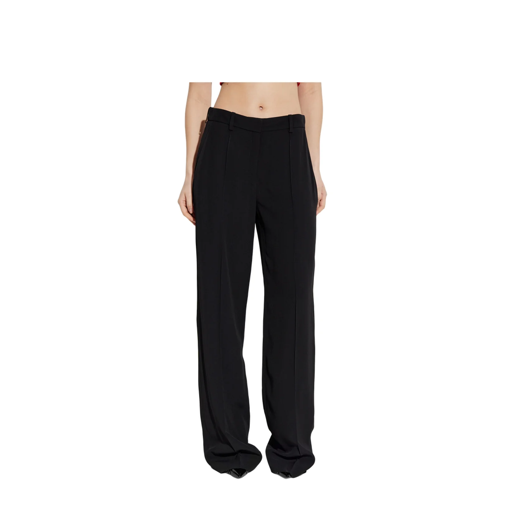 Crepe Straight-Leg Tailored Trousers - Image 3