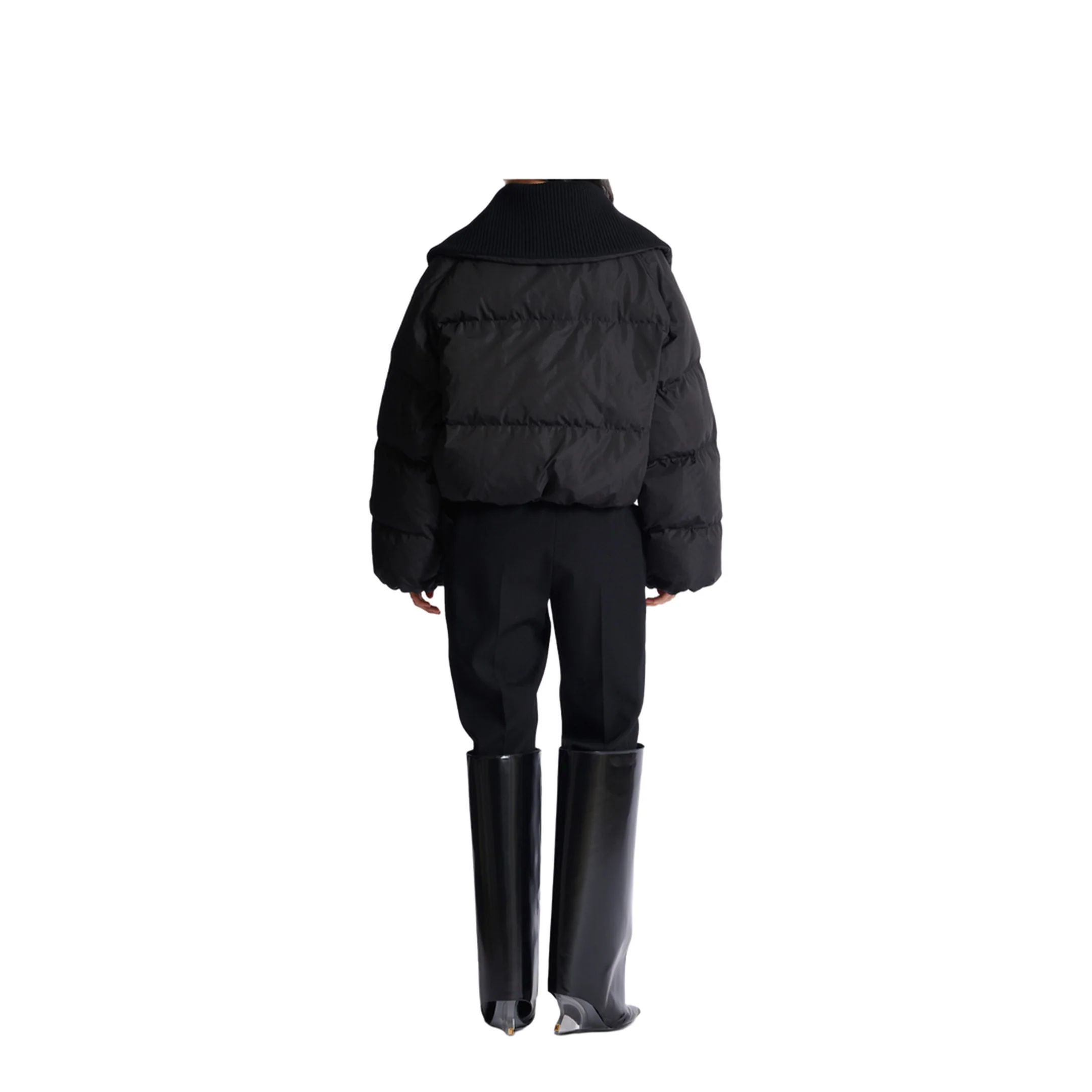Cropped Oversized Padded Jacket - Image 5
