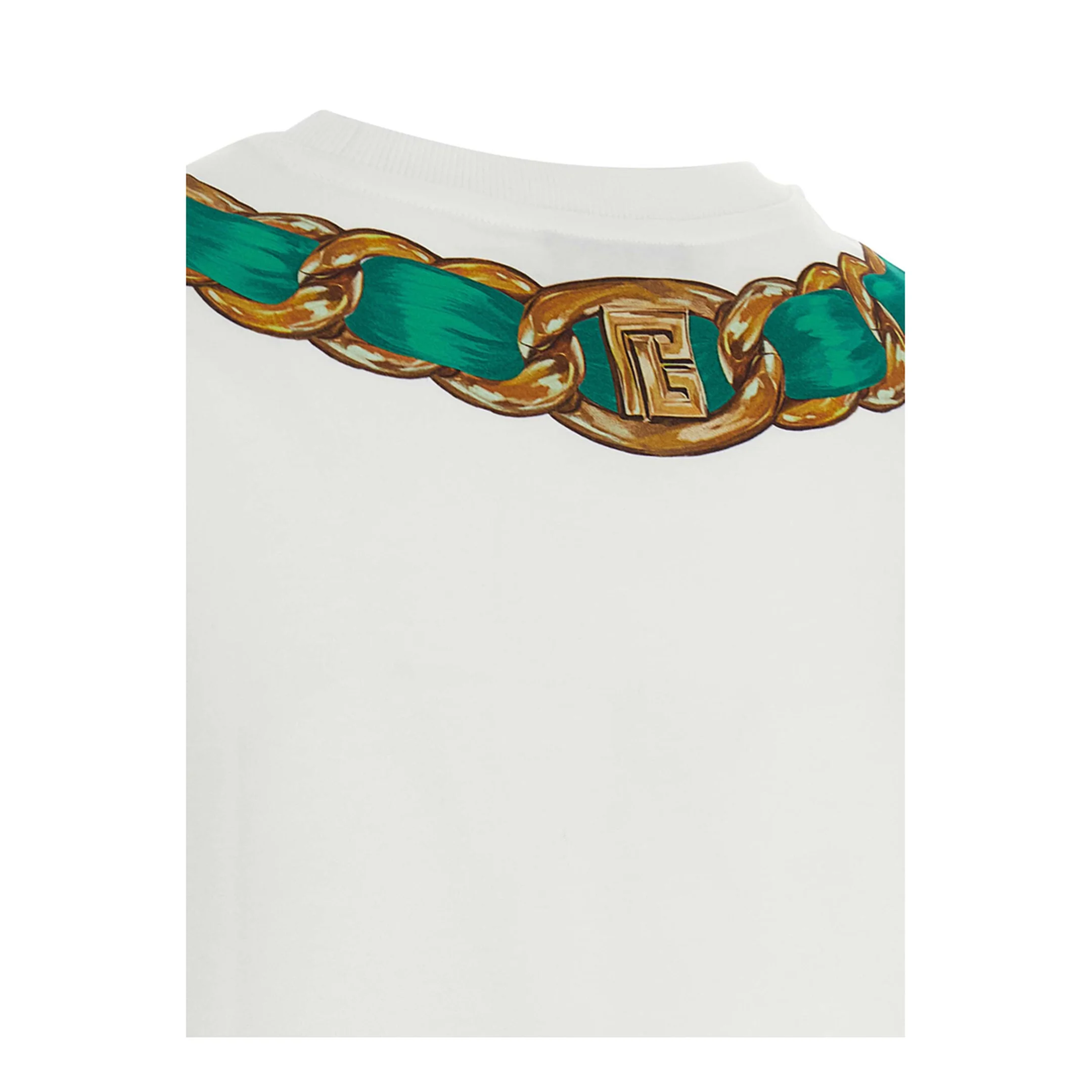Cropped T-shirt Foulard Print - Image 4