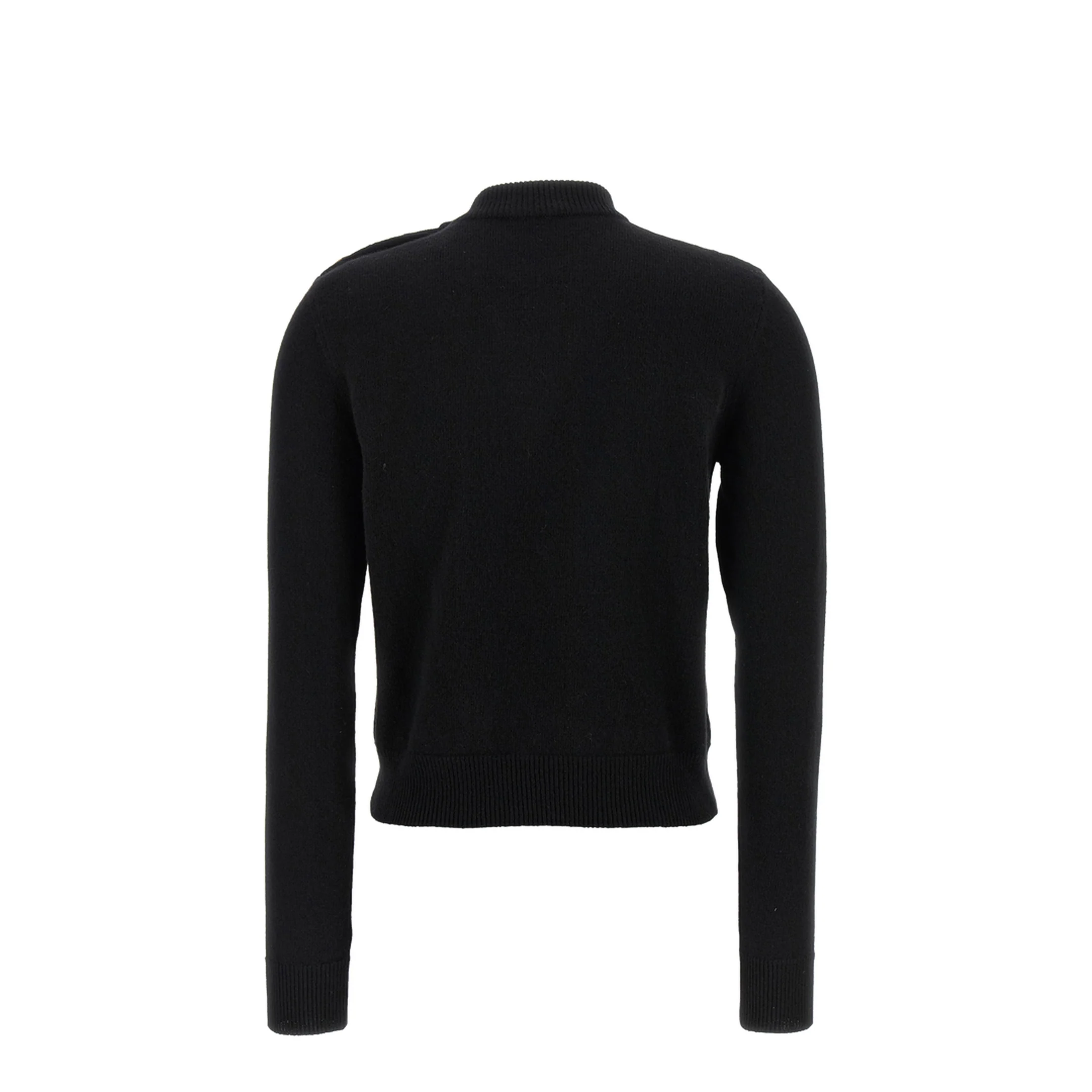 Eco-Cashmere Button Sweater Black - Image 2