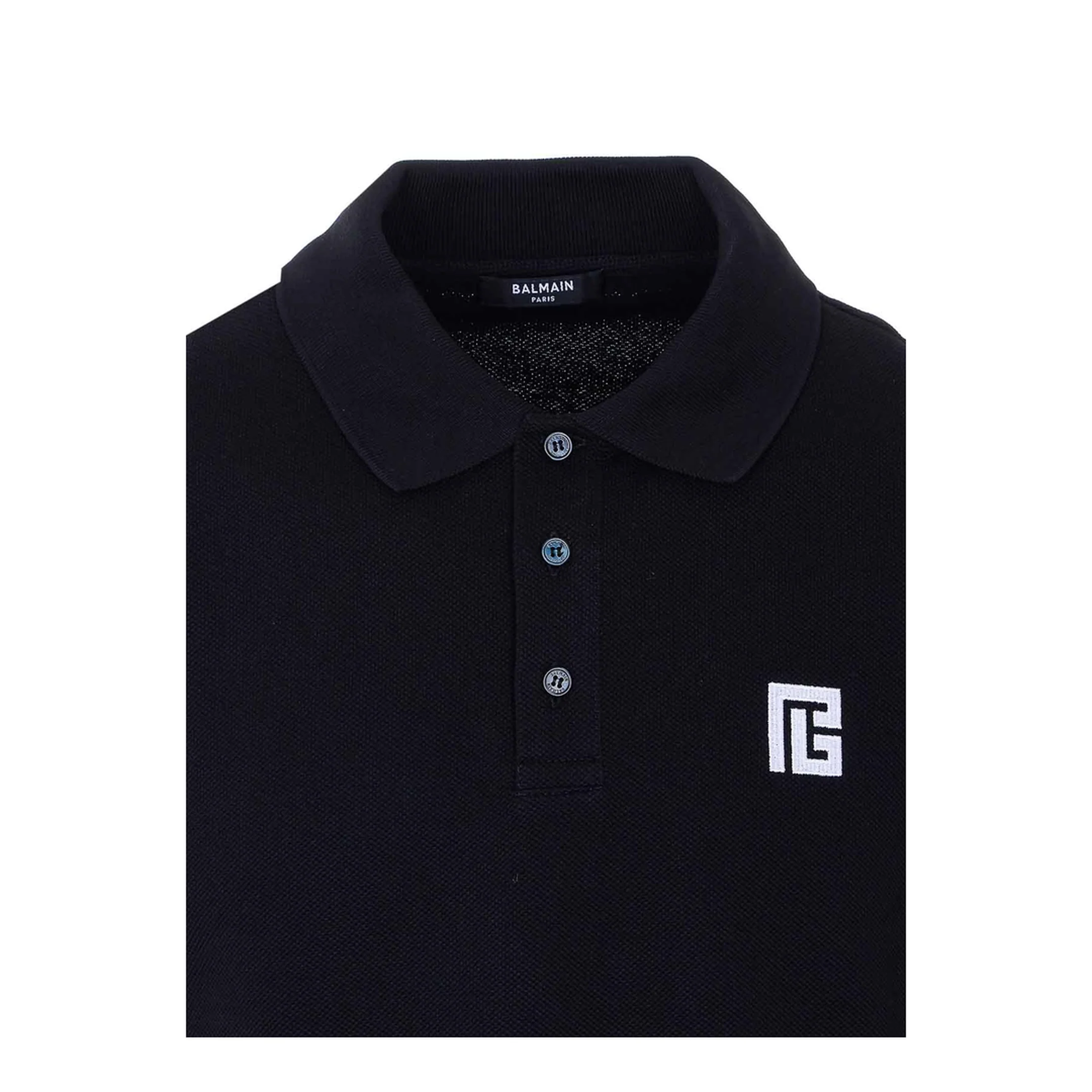 Embroidered Logo Polo - Black - Image 4