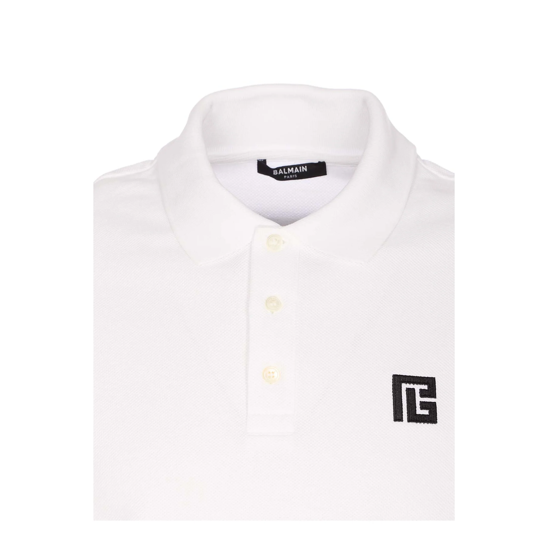 Embroidered Logo Polo - White - Image 4