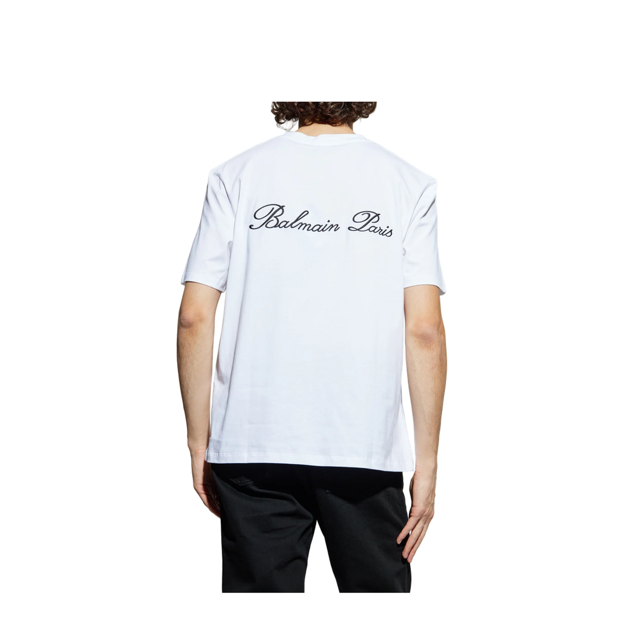 Embroidered Signature T-shirt White - Image 4