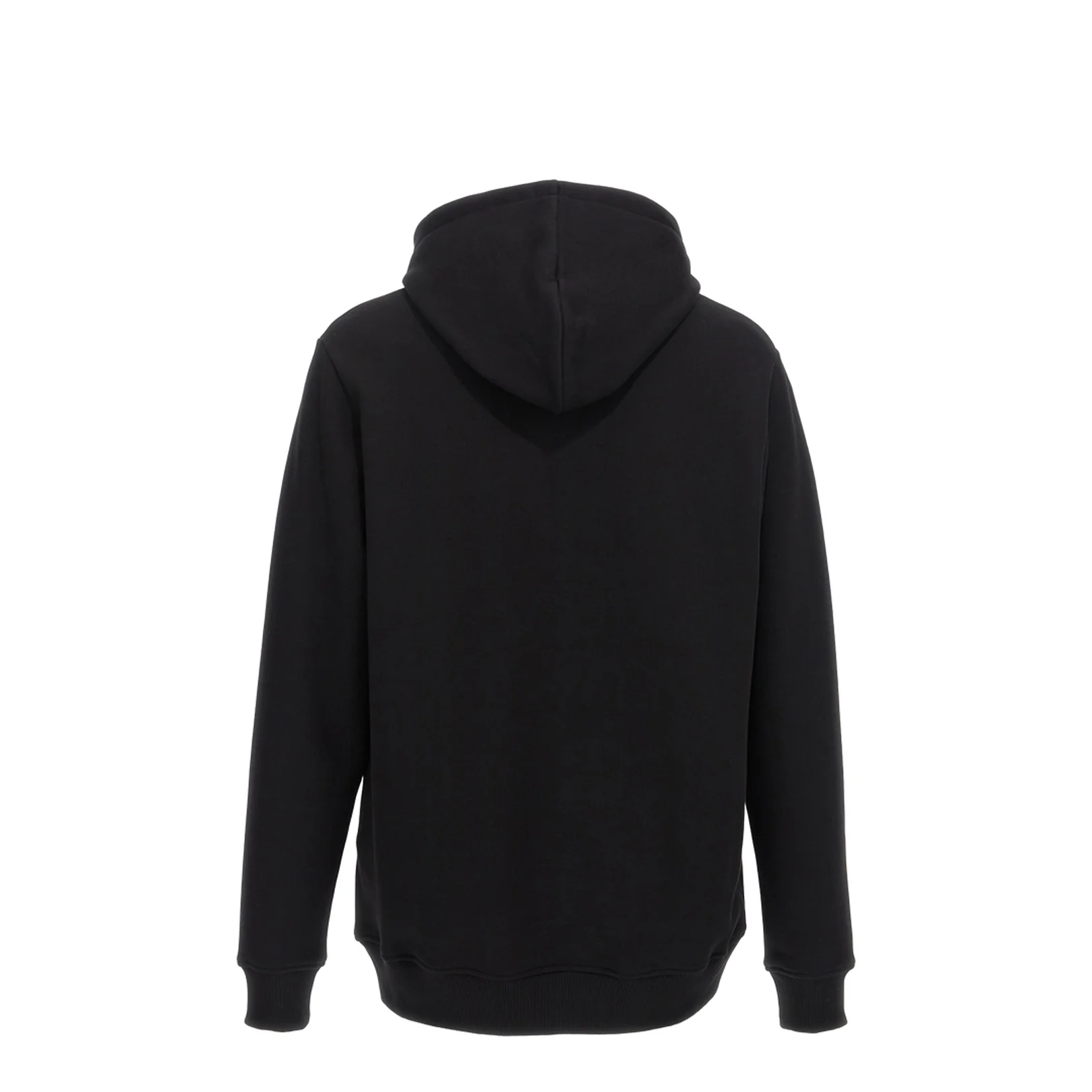 Flocked Letter Hoodie Black - Image 2