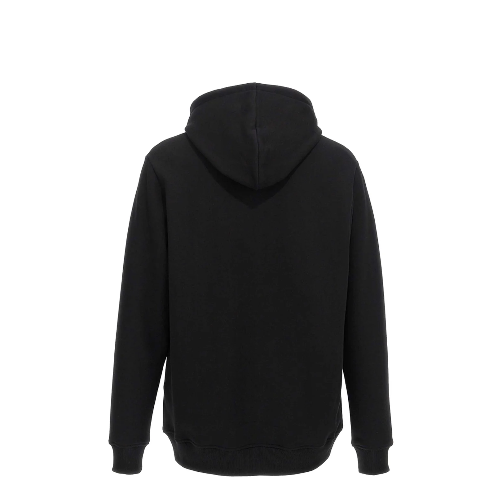 Flocked Letter Hoodie Black - Image 5