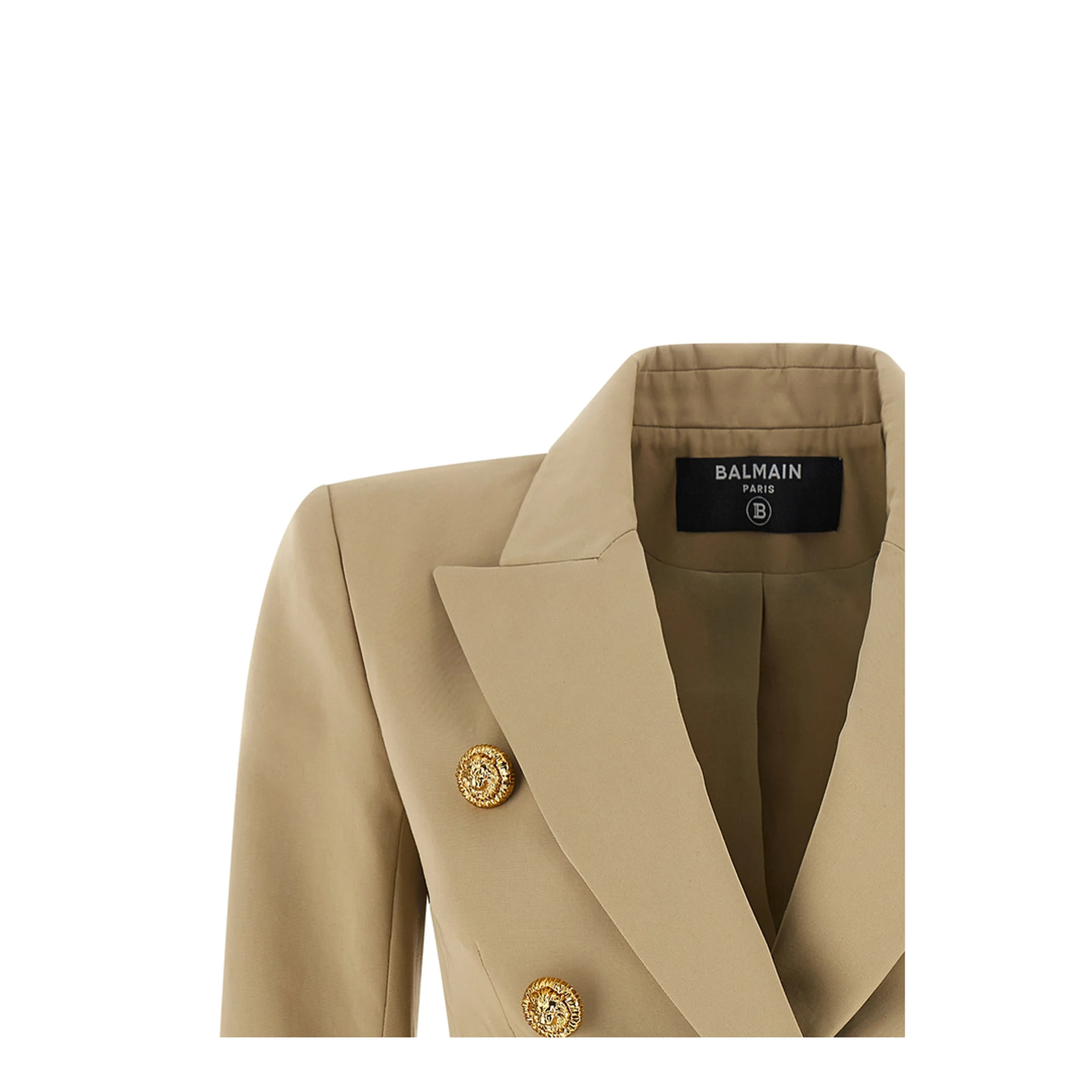 Woman's Double-Breasted Blazer - Beige - Image 3