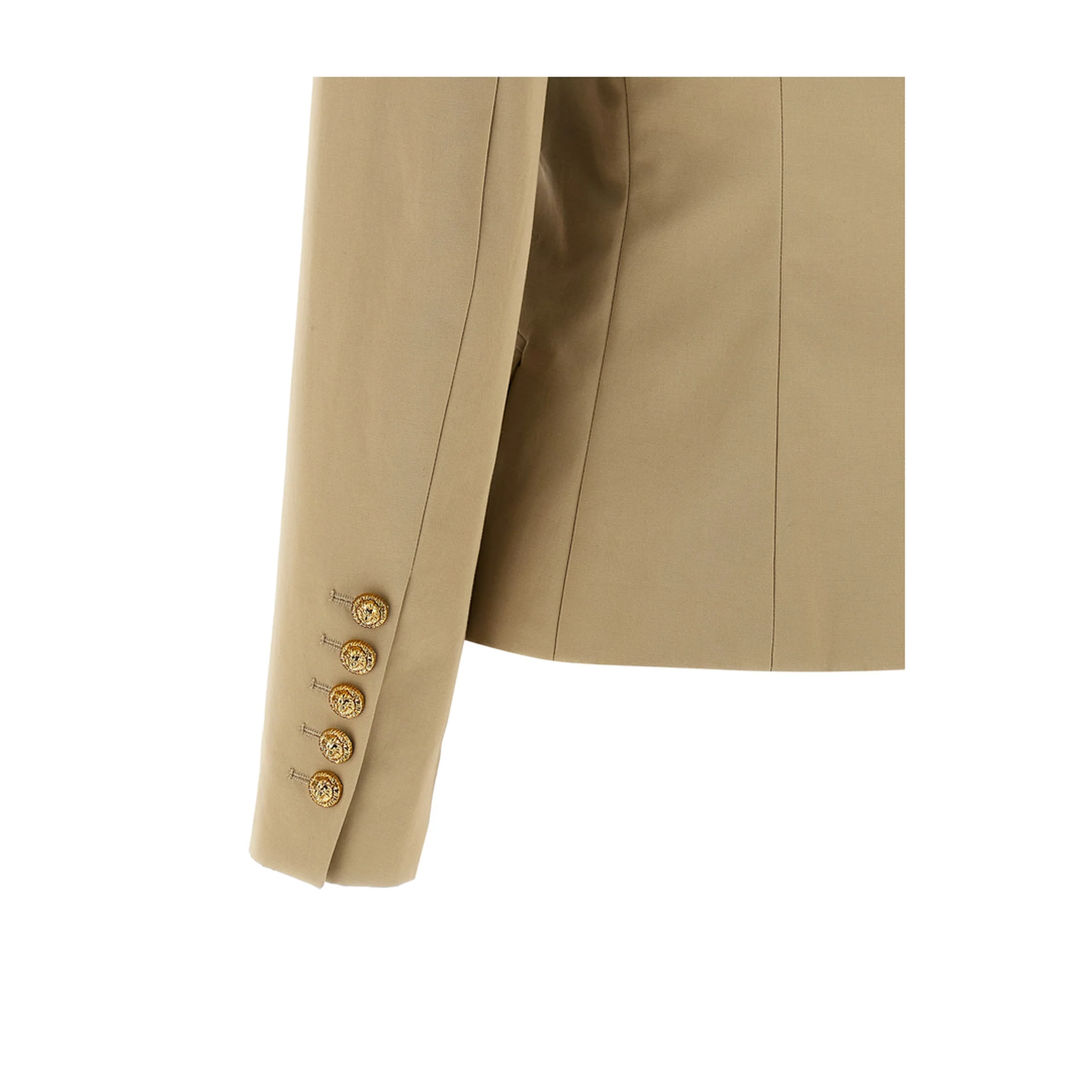 Woman's Double-Breasted Blazer - Beige - Image 4
