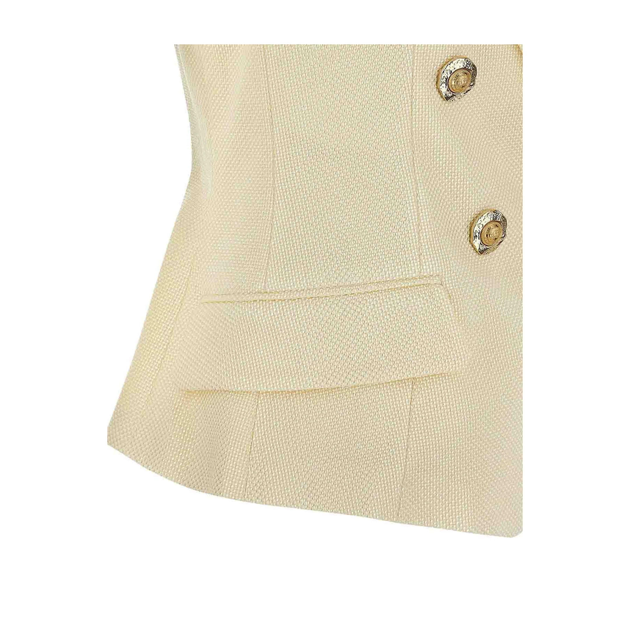 Gold and Gold Coin Vest Cream - Image 4