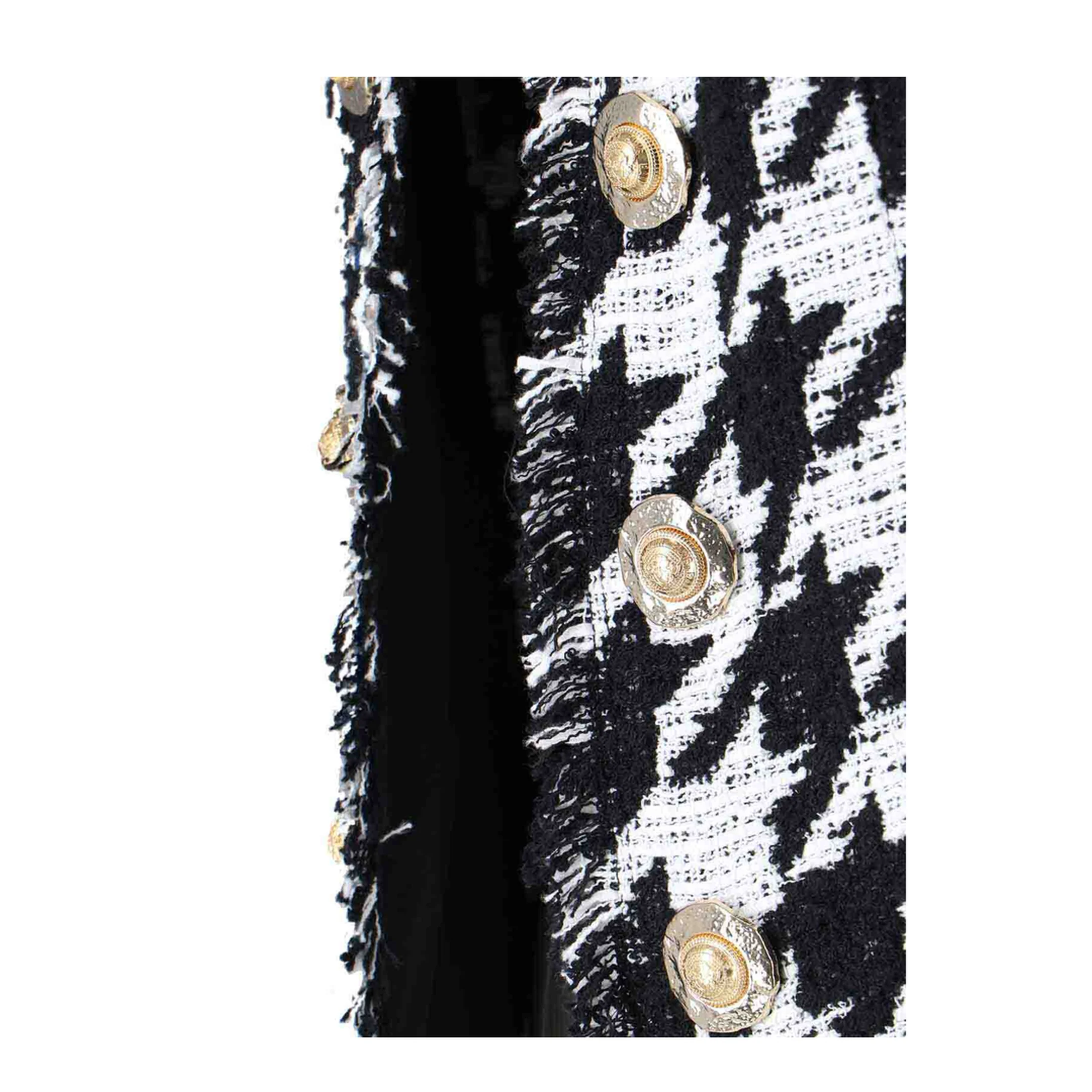 Jacket with Decorative Buttons - Black - Image 4