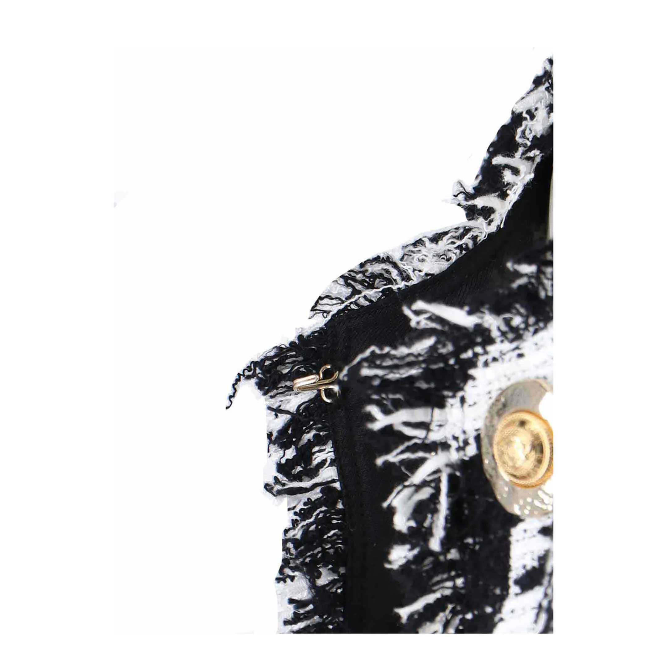 Jacket with Decorative Buttons - Black - Image 5