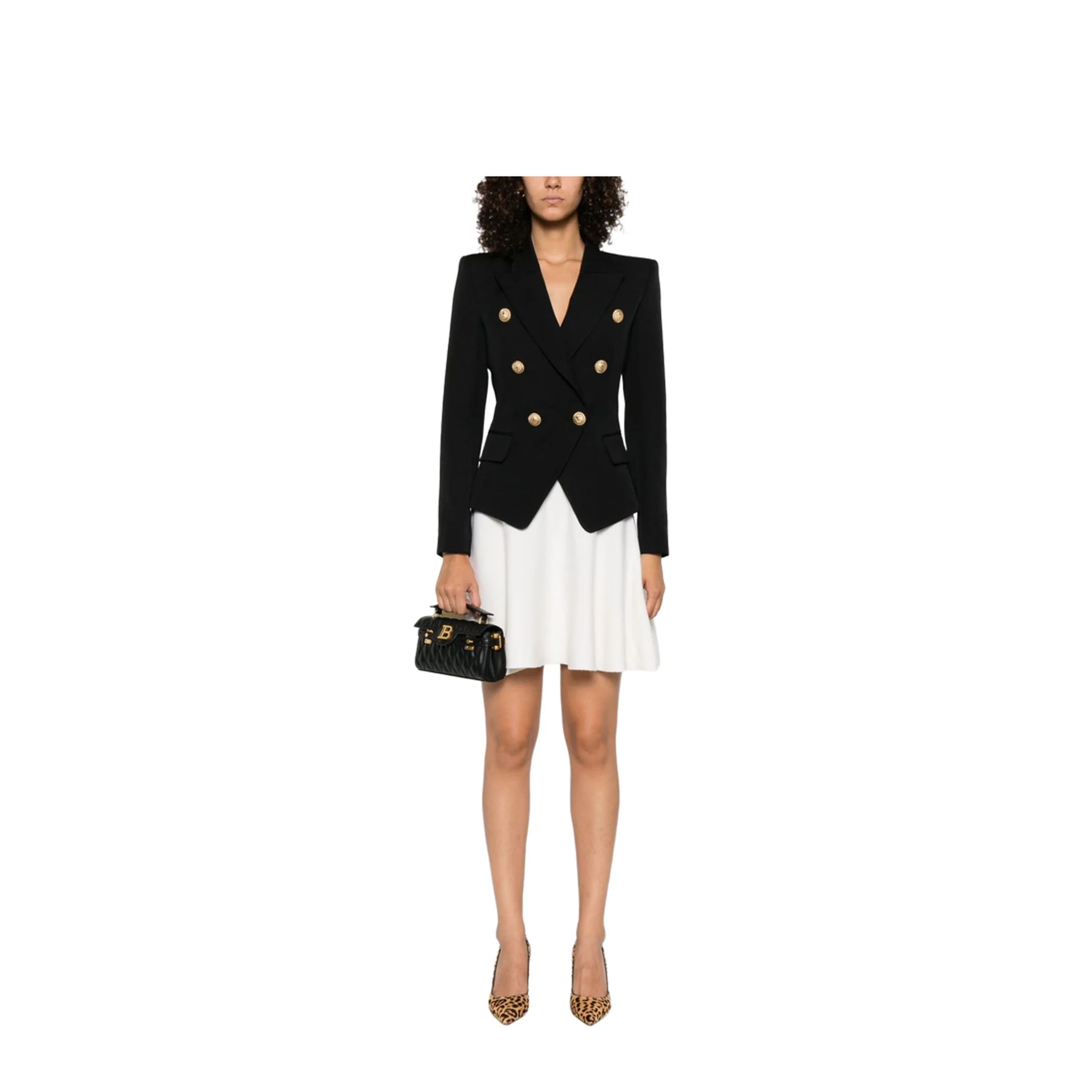Black Virgin Wool 6-Button Jacket - Image 5