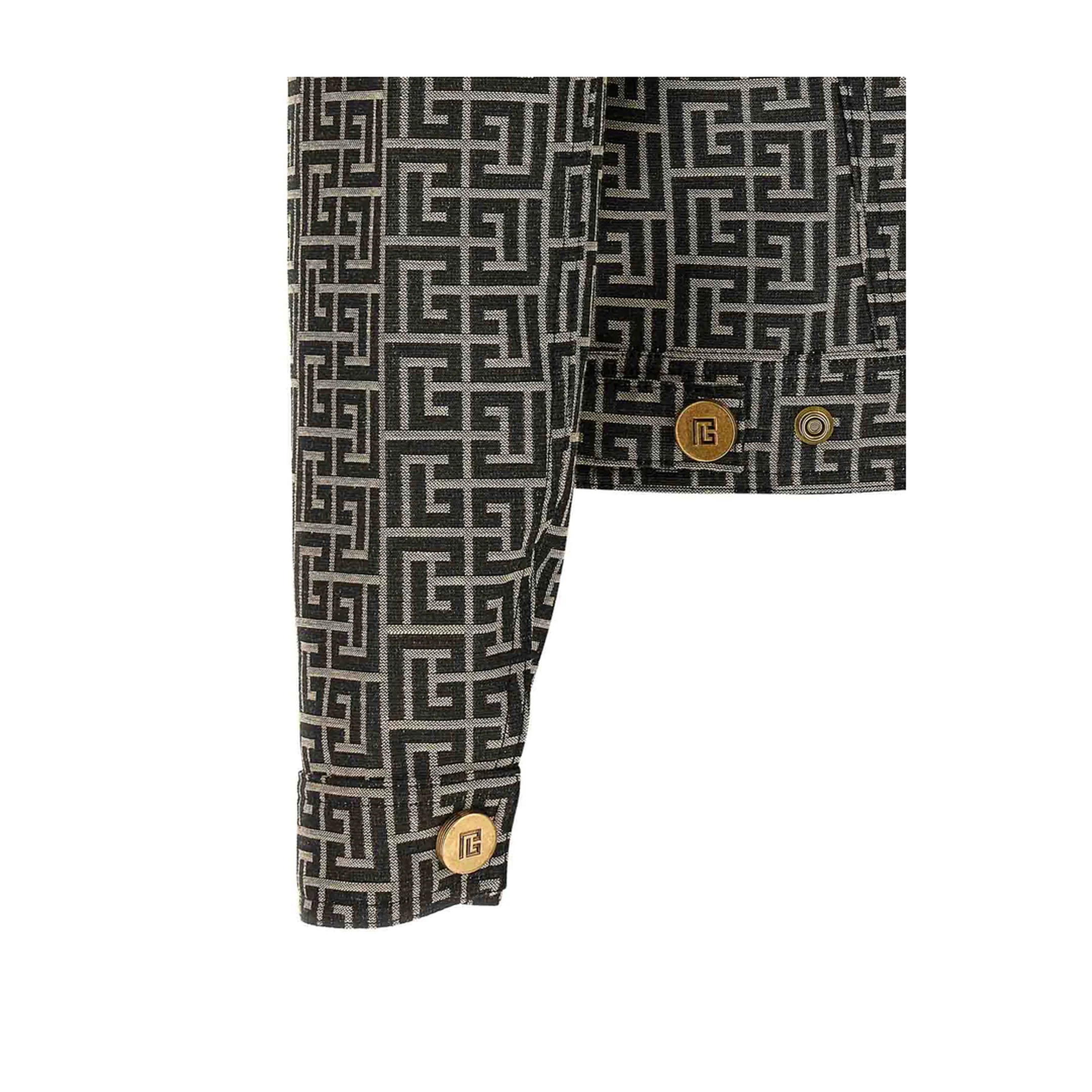 Jacquard Monogram Jacket Black - Image 3