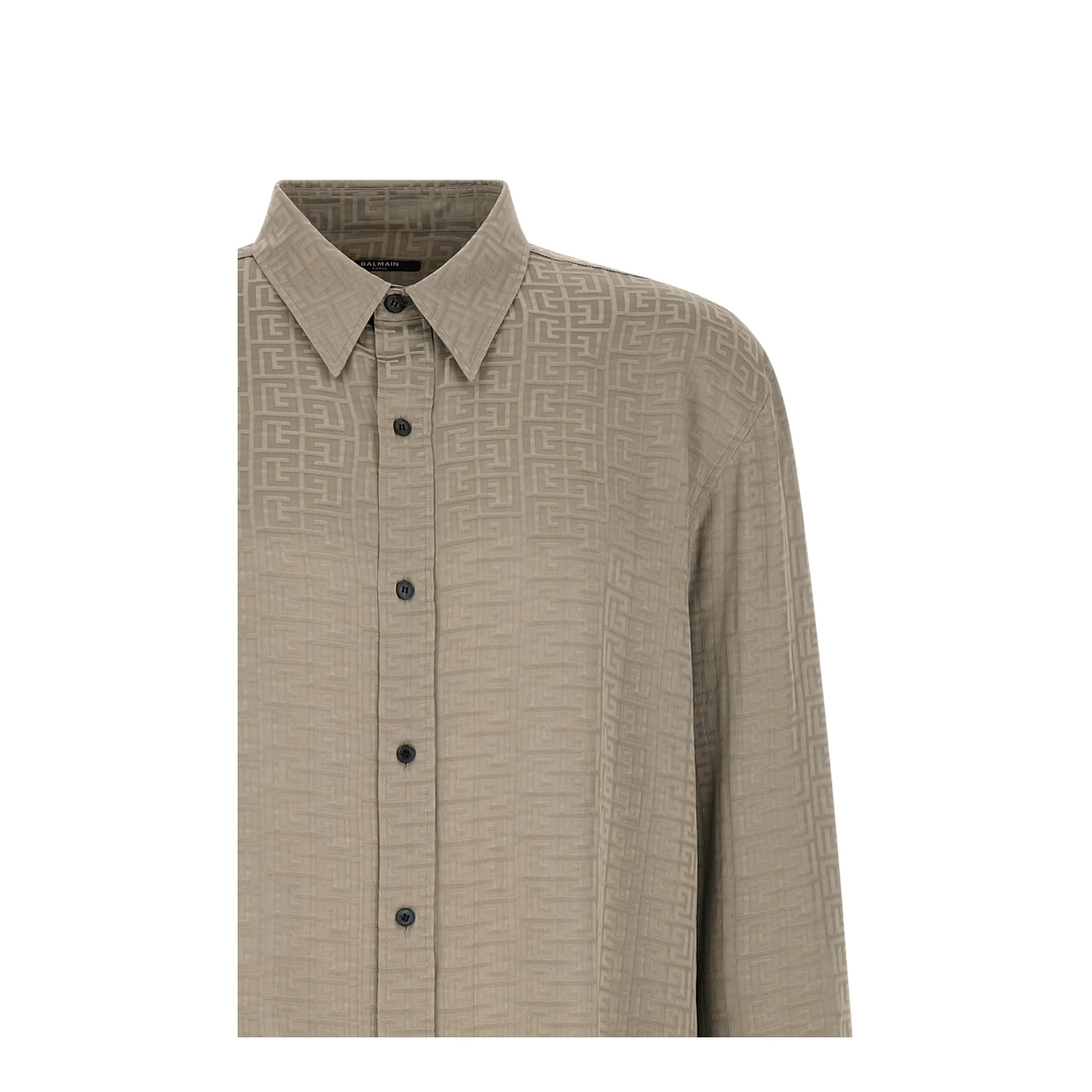 Jacquard Monogram Shirt Natural - Image 3
