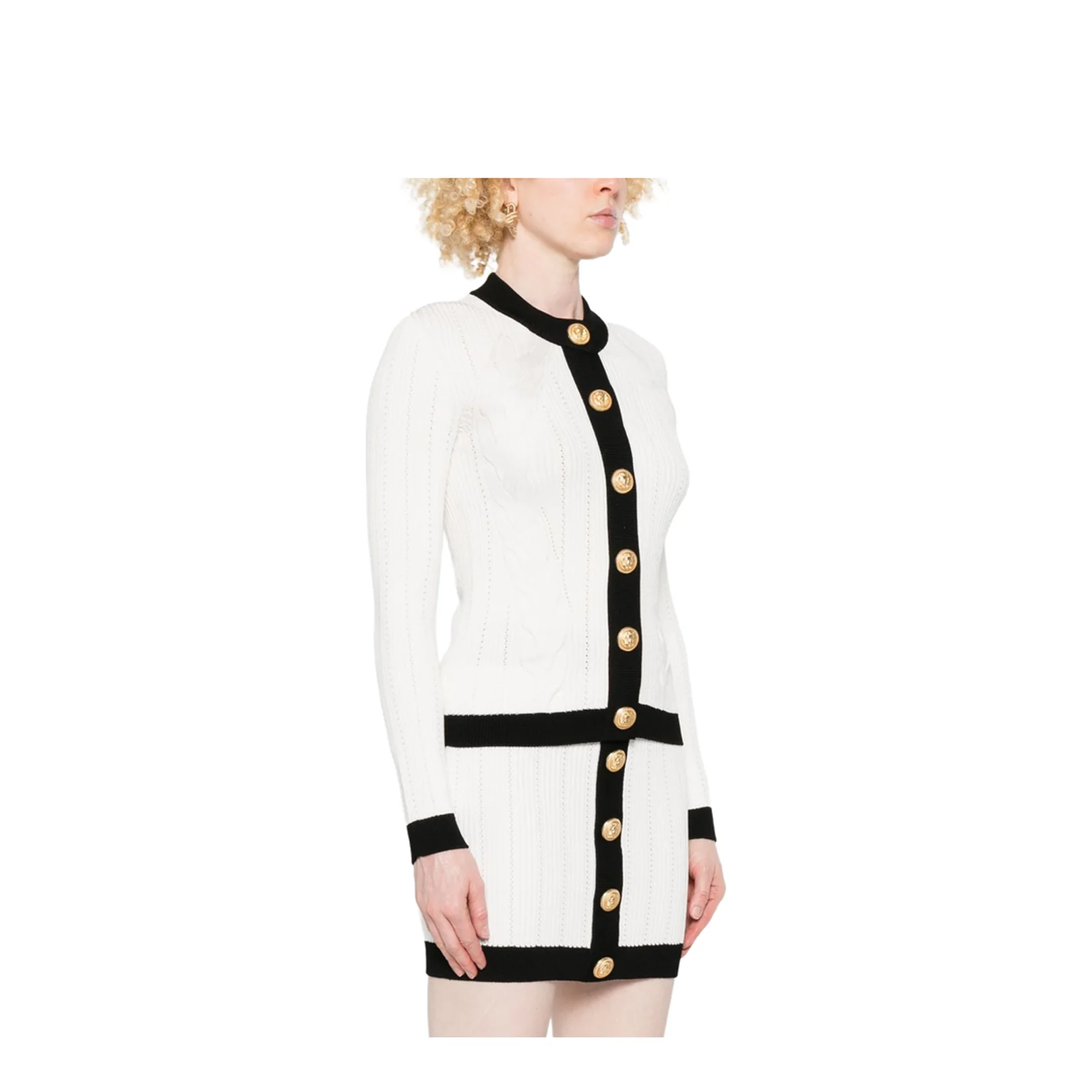 Knitted Crewneck Cardigan - Image 5