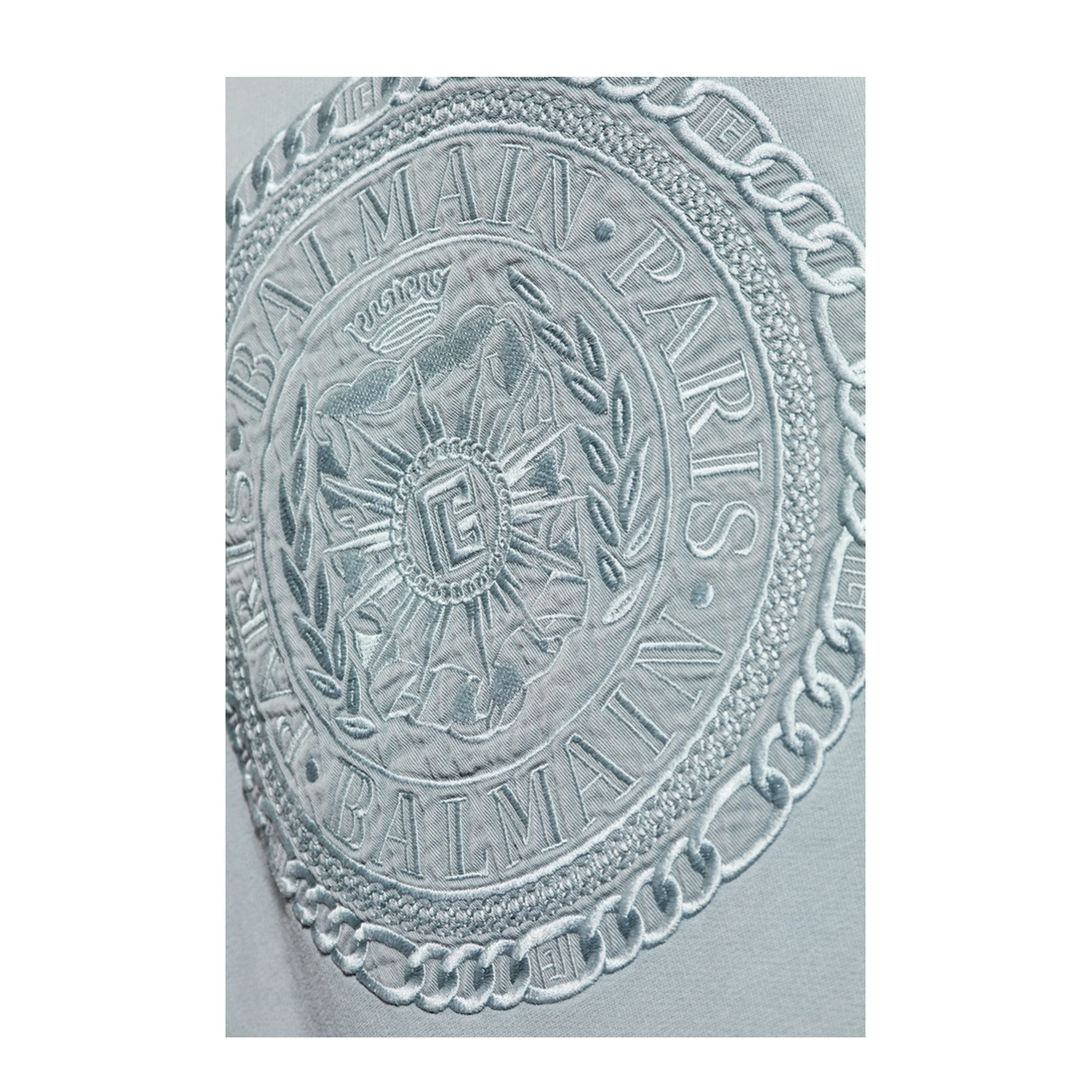 Embroidered Médaille Sweatshirt Grey - Image 5