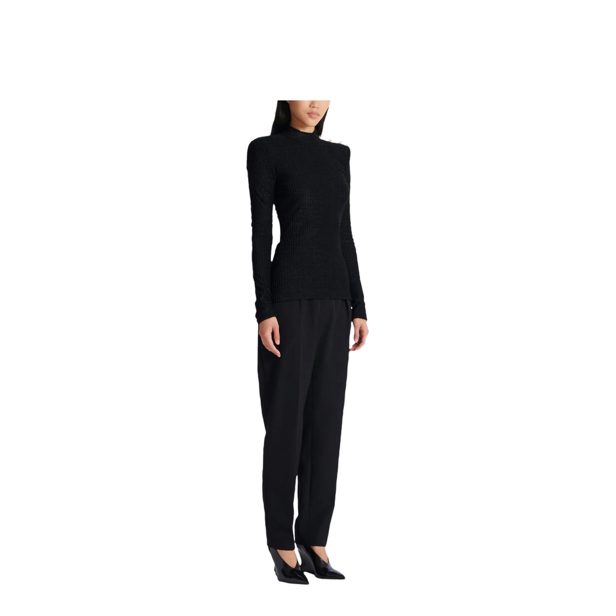 Knitted Sweater Black - Image 2