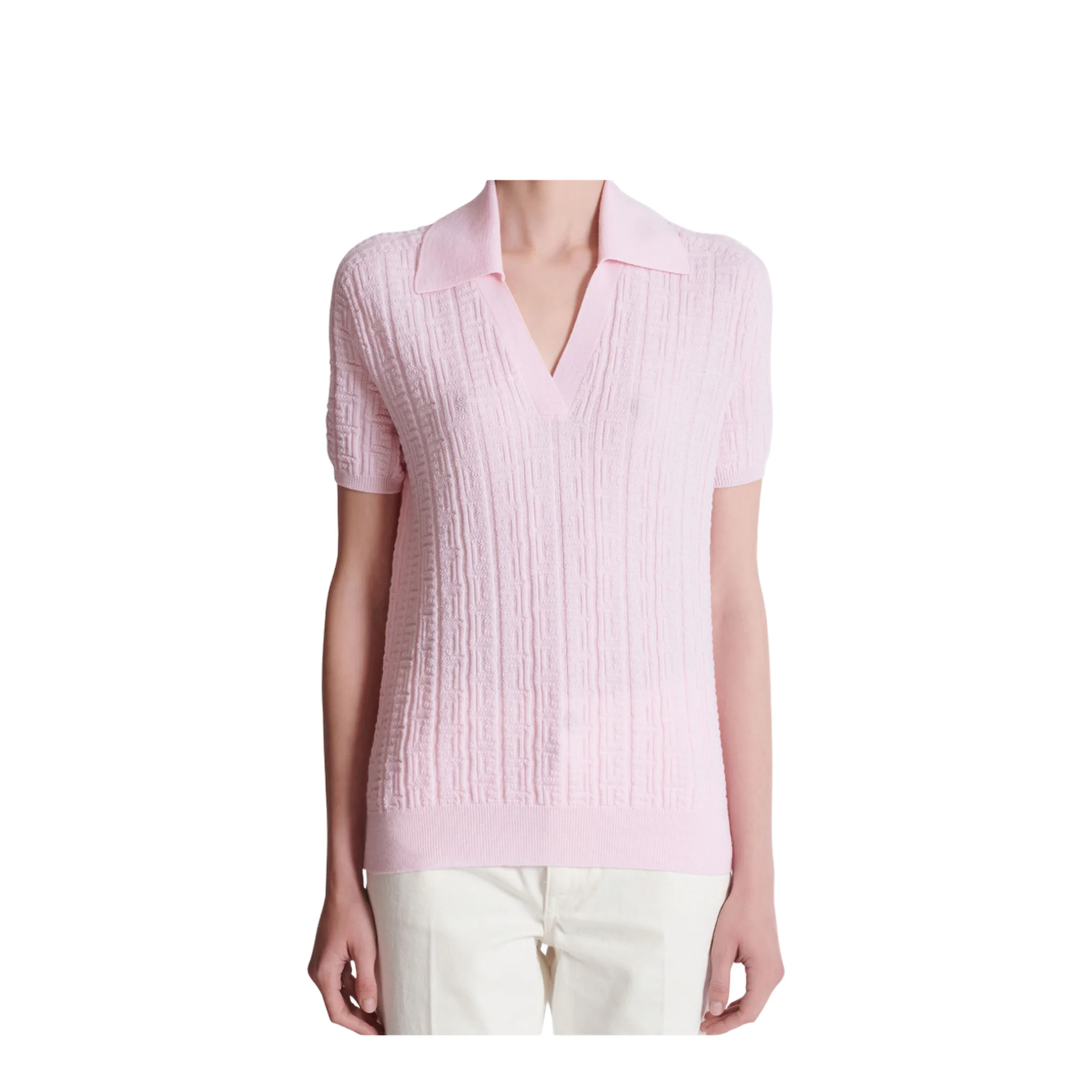 Monogram Knitted Polo Pink - Image 2