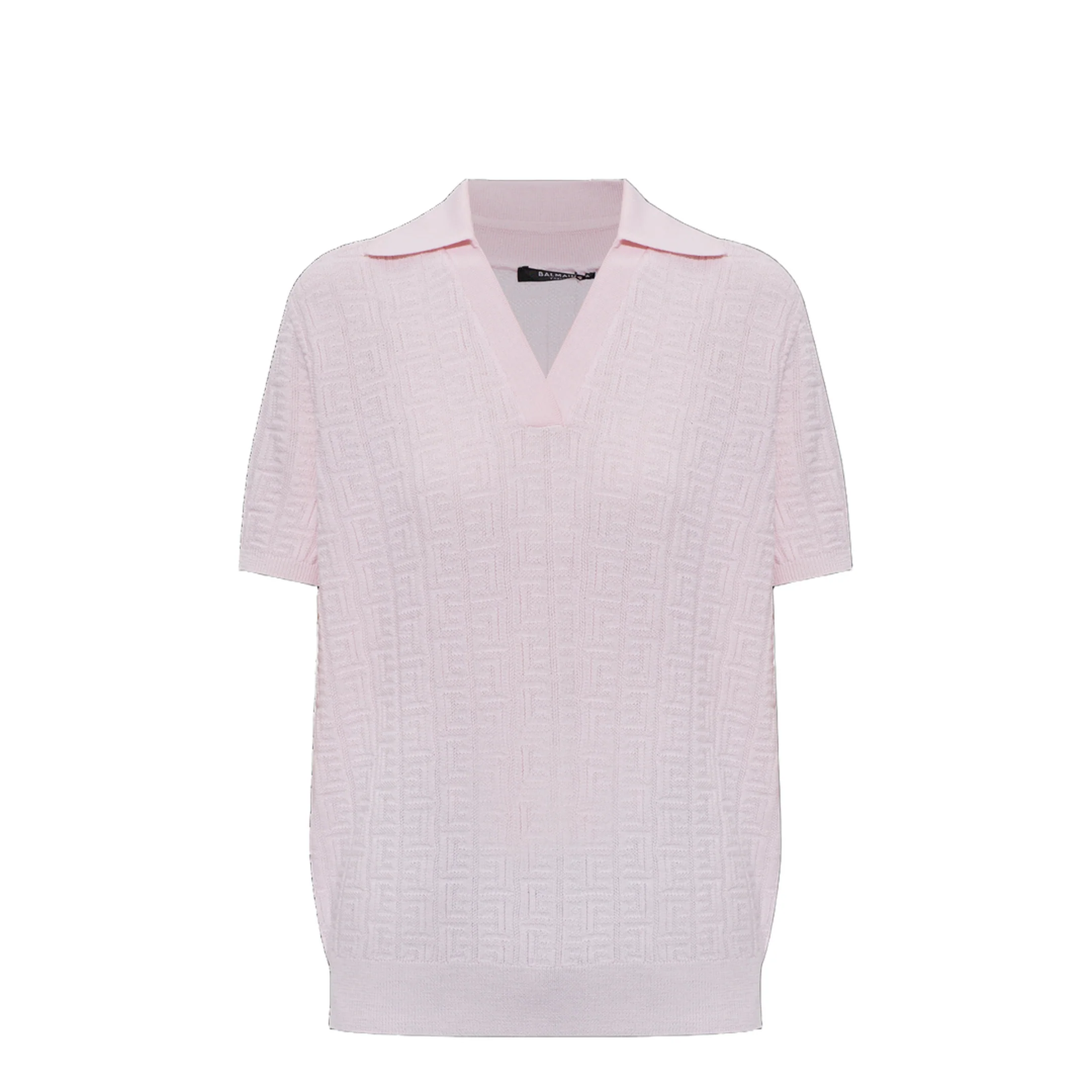 Monogram Knitted Polo Pink - Image 3