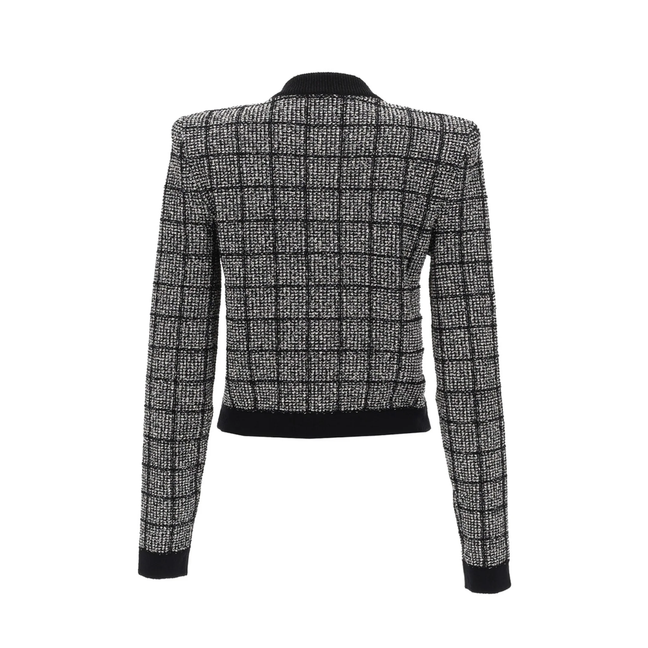 Knitted Sweater Black Grey - Image 3