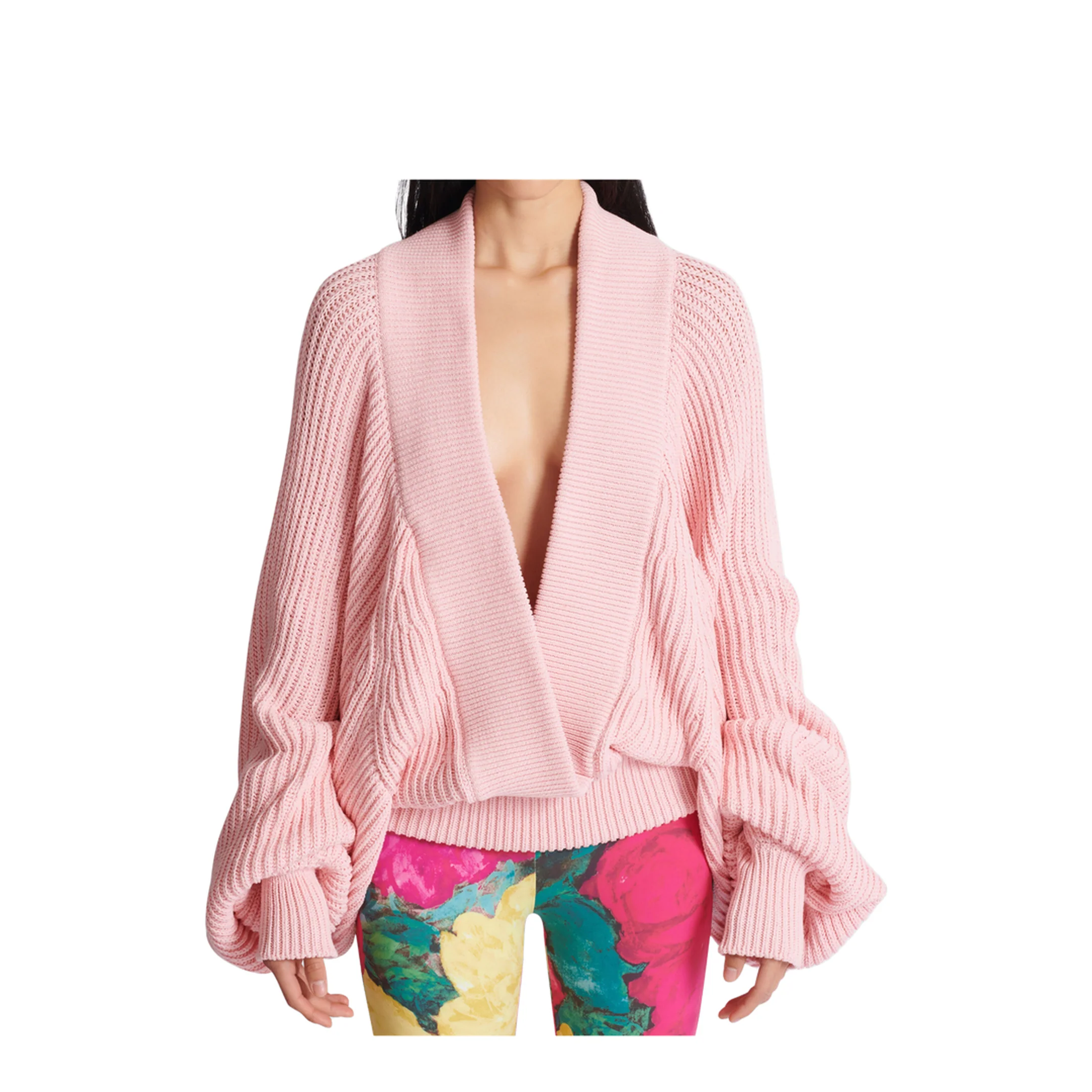 Women's Loose Fit Sweater Pink - Image 2