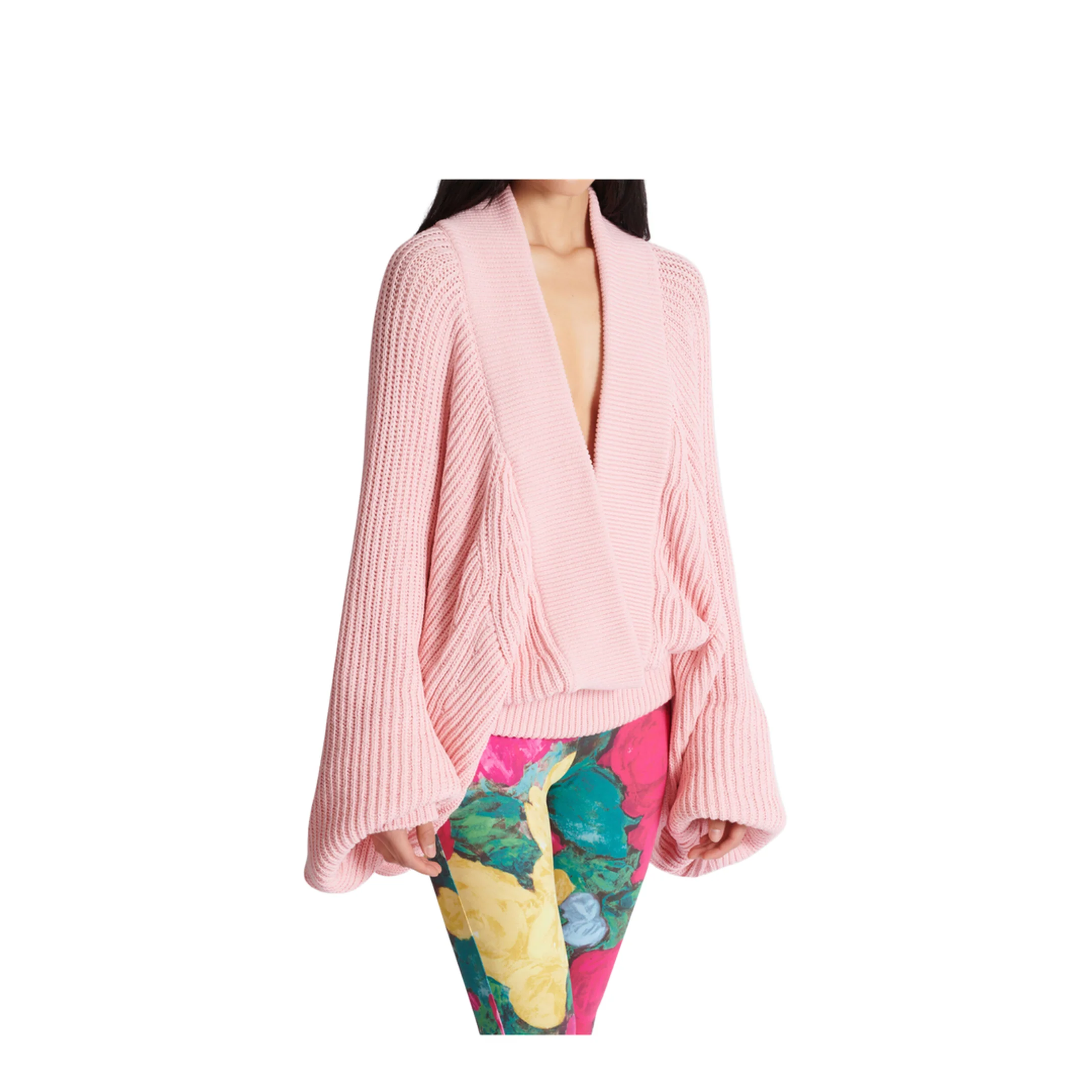 Women's Loose Fit Sweater Pink - Image 4