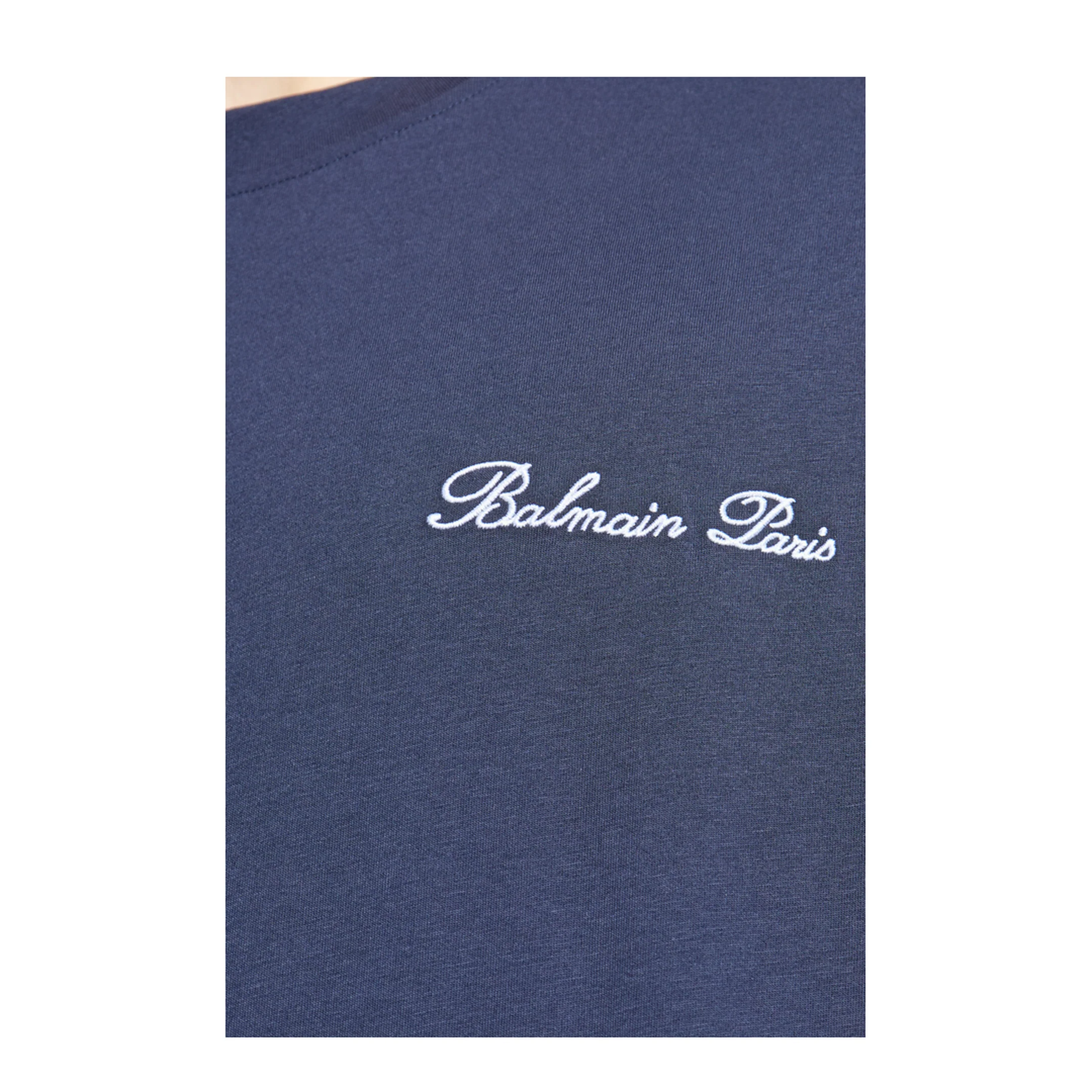 Marine Blue Embroidered Signature T-shirt - Image 5