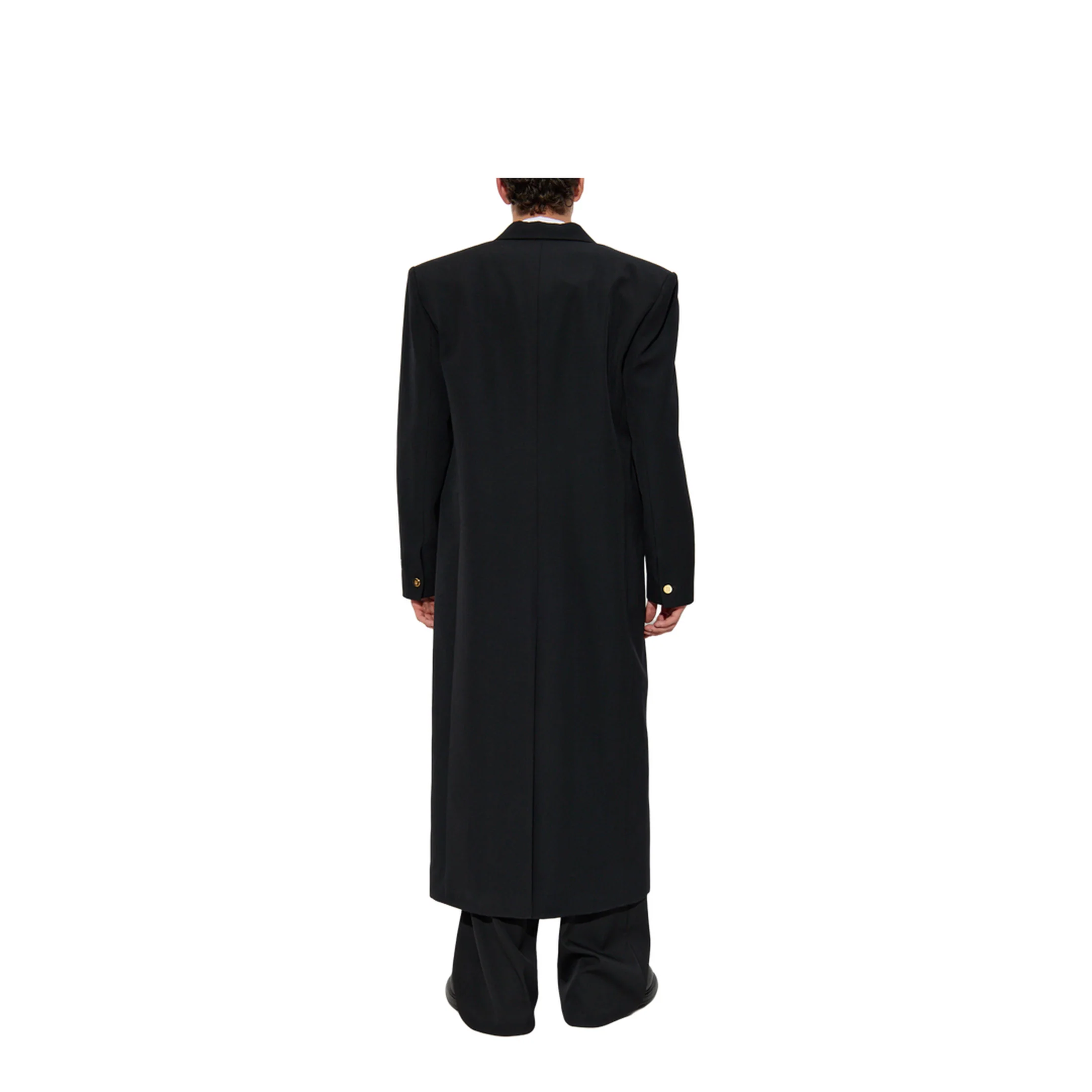 Men's Long Coat Black - Image 4