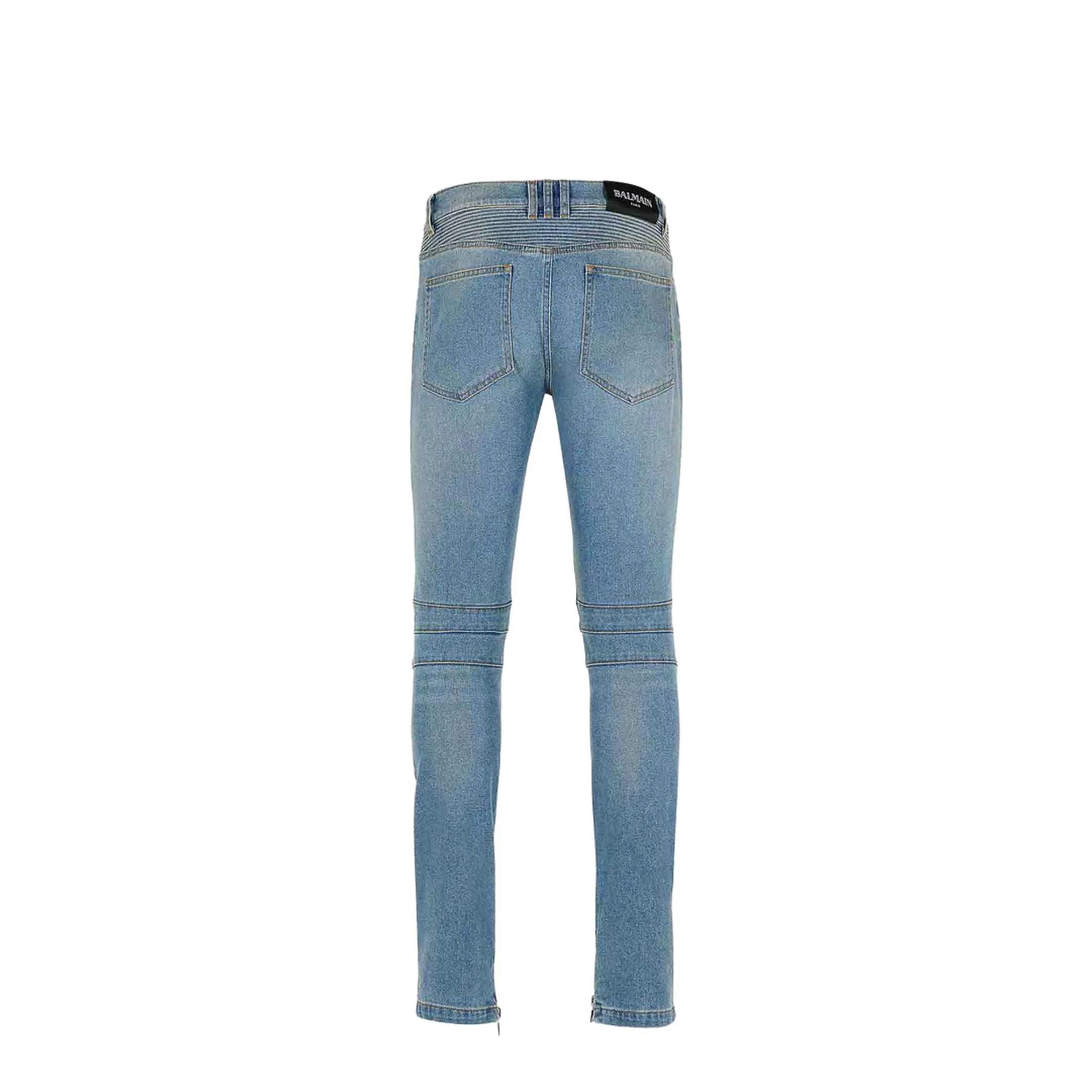Slim-fit Biker Jeans Denim Blue - Image 3