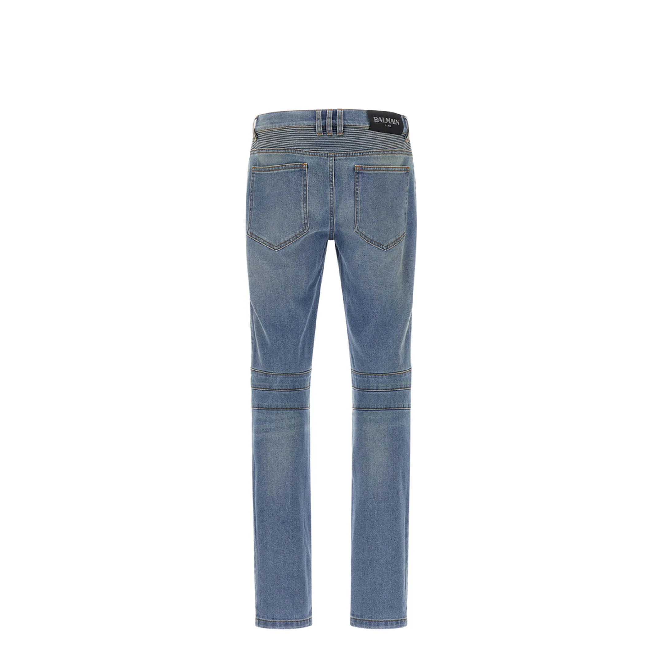 Slim-fit Biker Jeans Denim Blue - Image 5