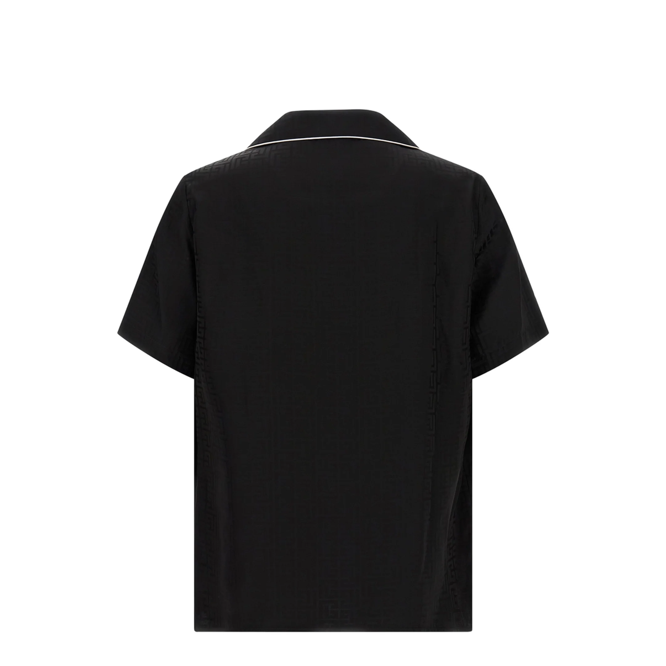 Varsity Pyjama Shirt Black - Image 5