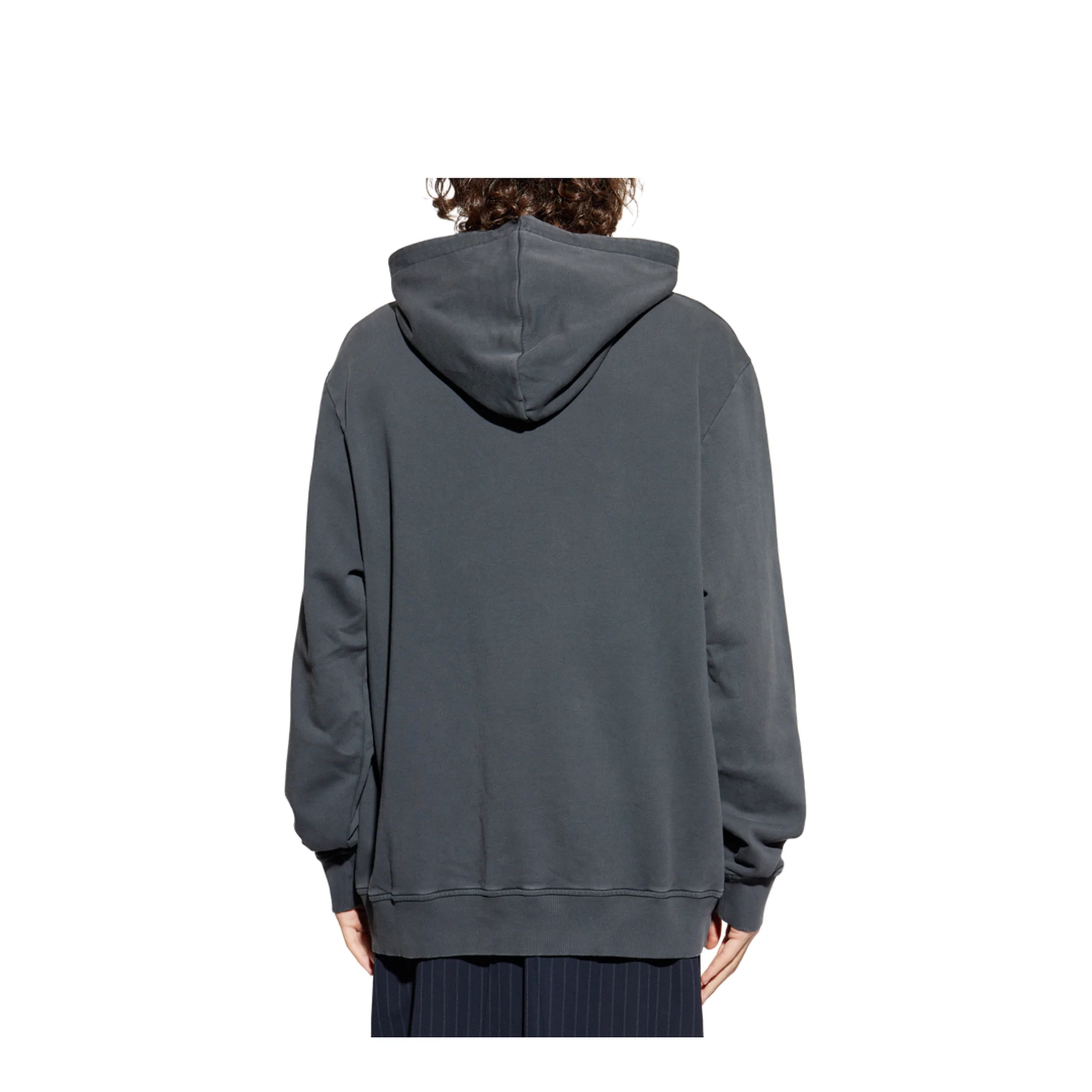 Vintage Embroidered Hoodie Grey - Image 4