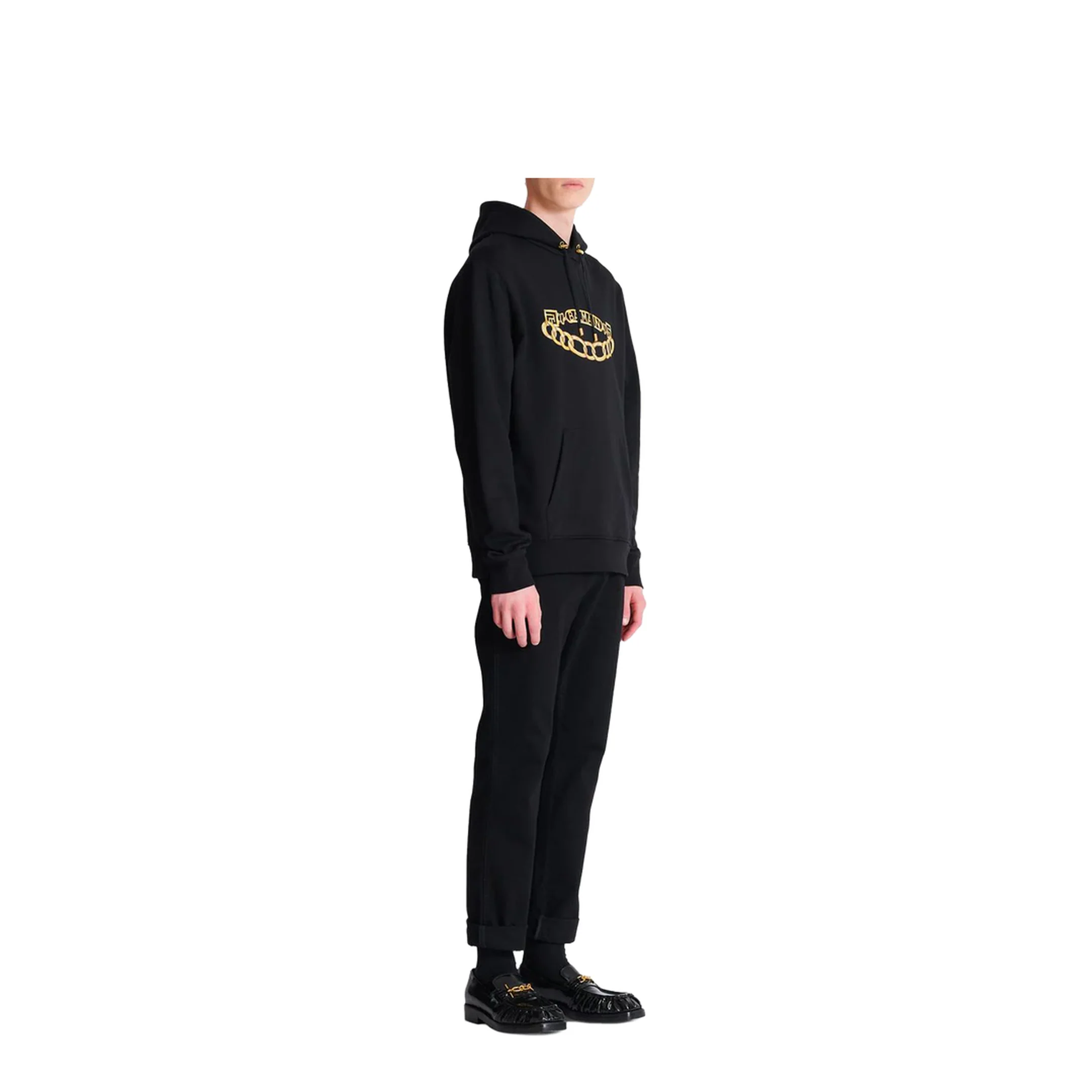 Men's Sweater Hoodie Black - Image 3