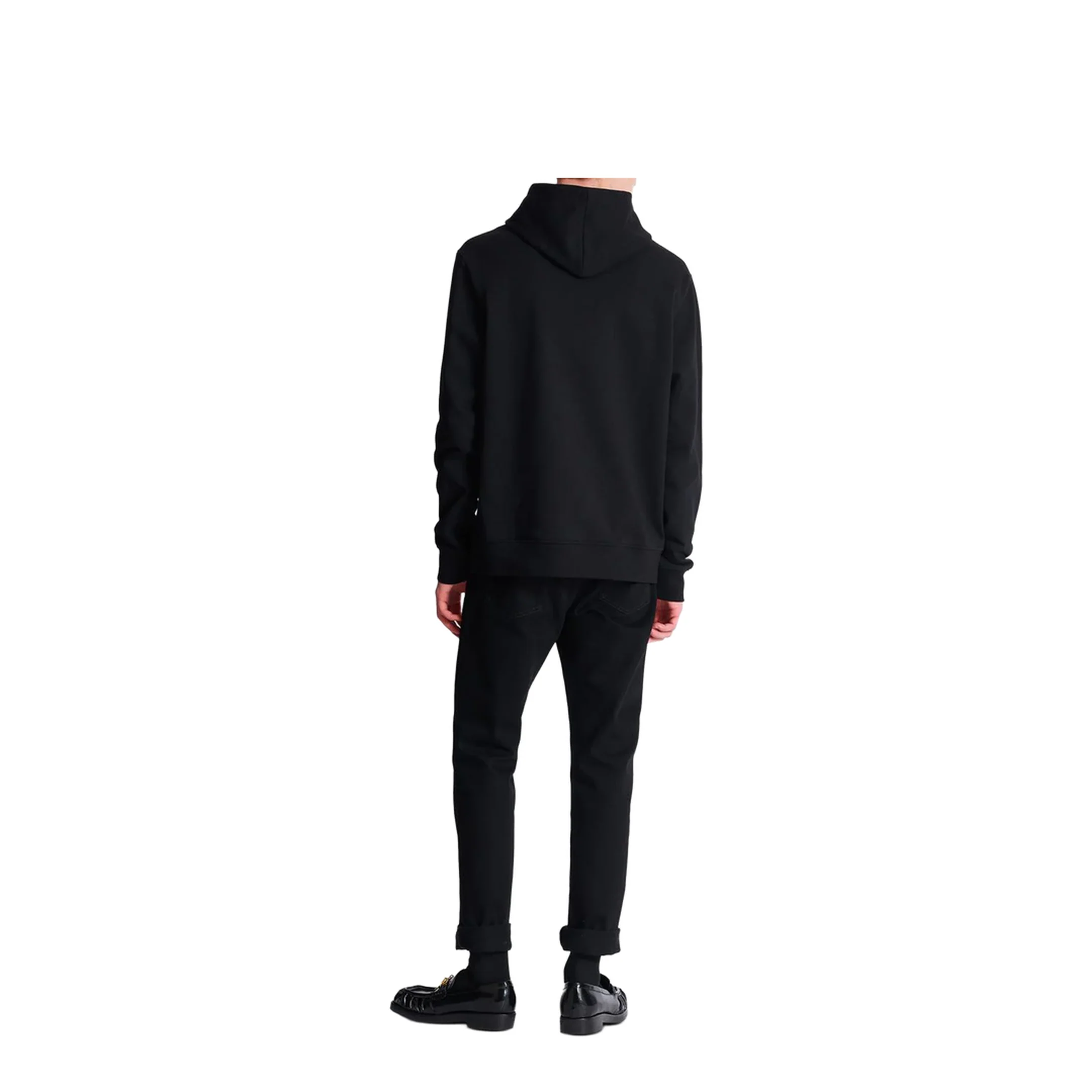 Men's Sweater Hoodie Black - Image 4