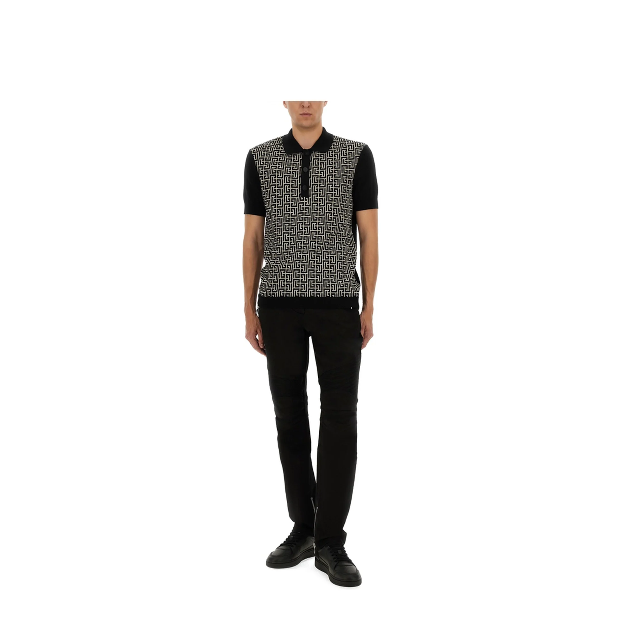 Monogram Polo Shirt Black - Image 2