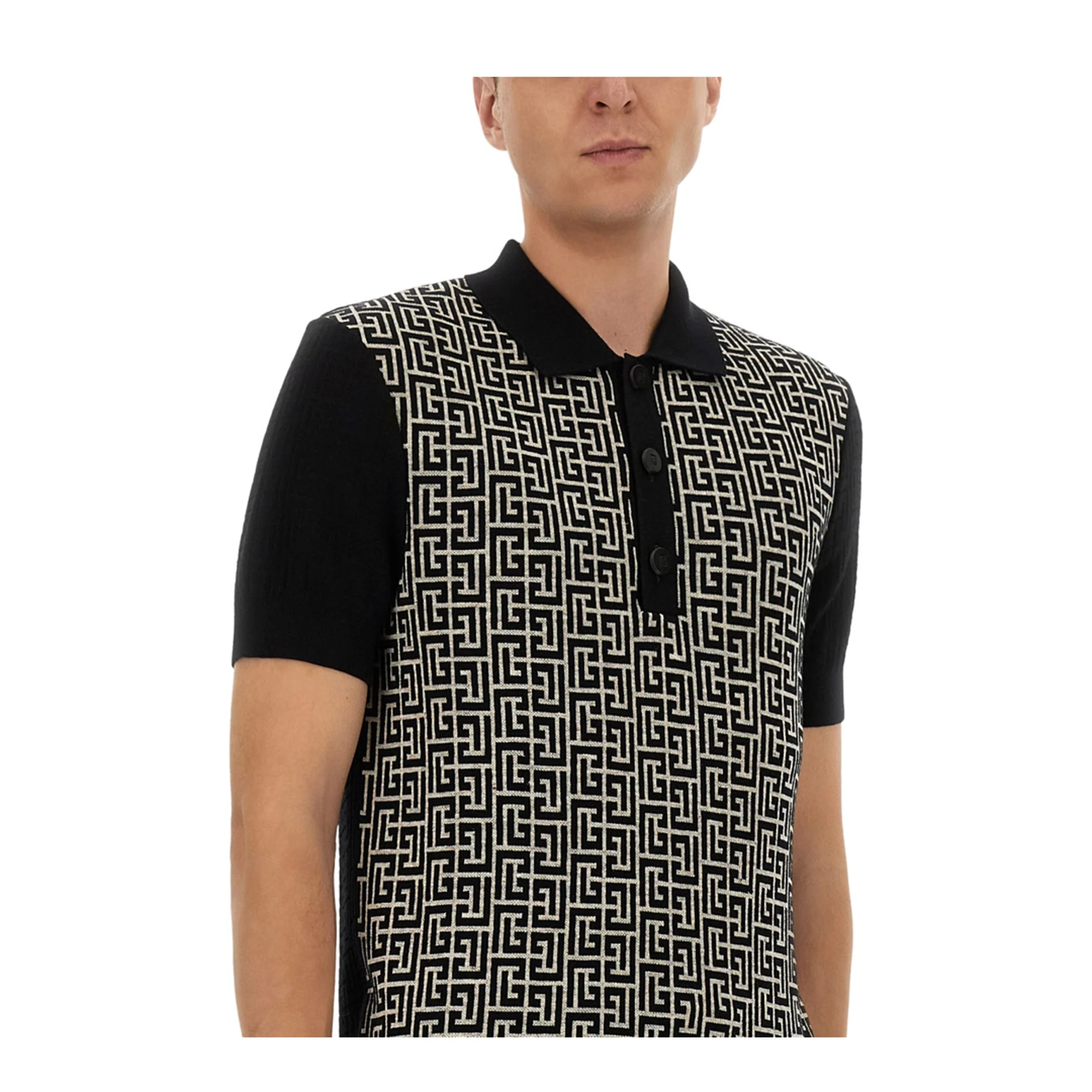 Monogram Polo Shirt Black - Image 4