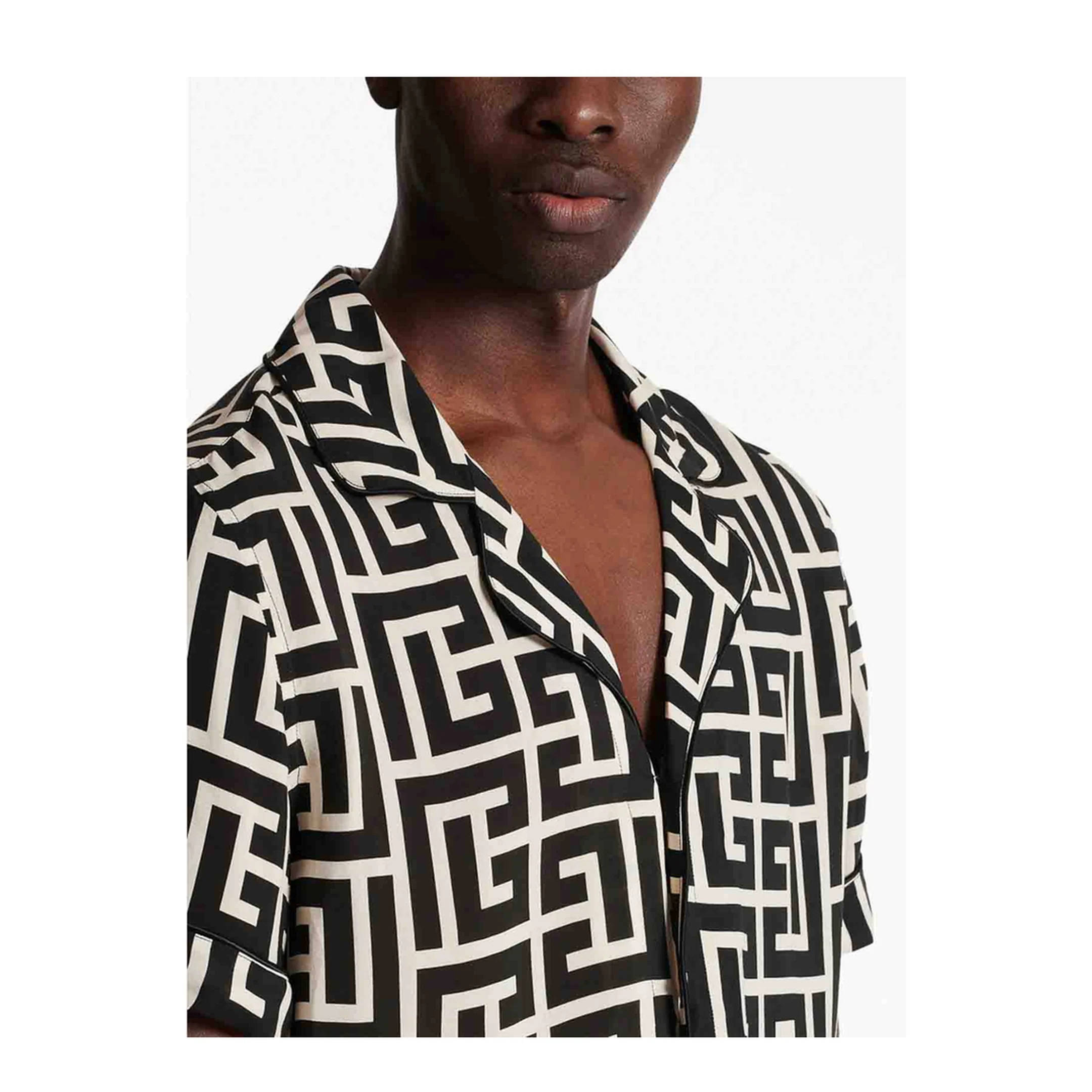Monogram Print Pajama Shirt - Image 4