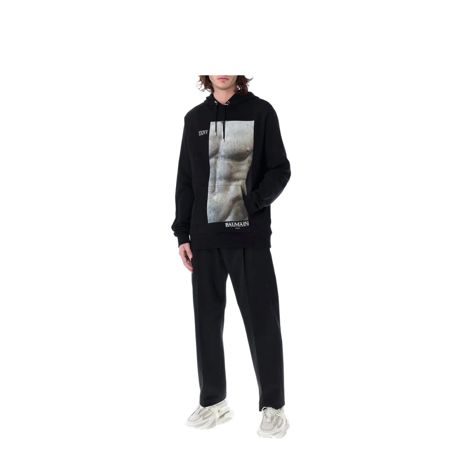 Printed Hoodie Black - Image 4