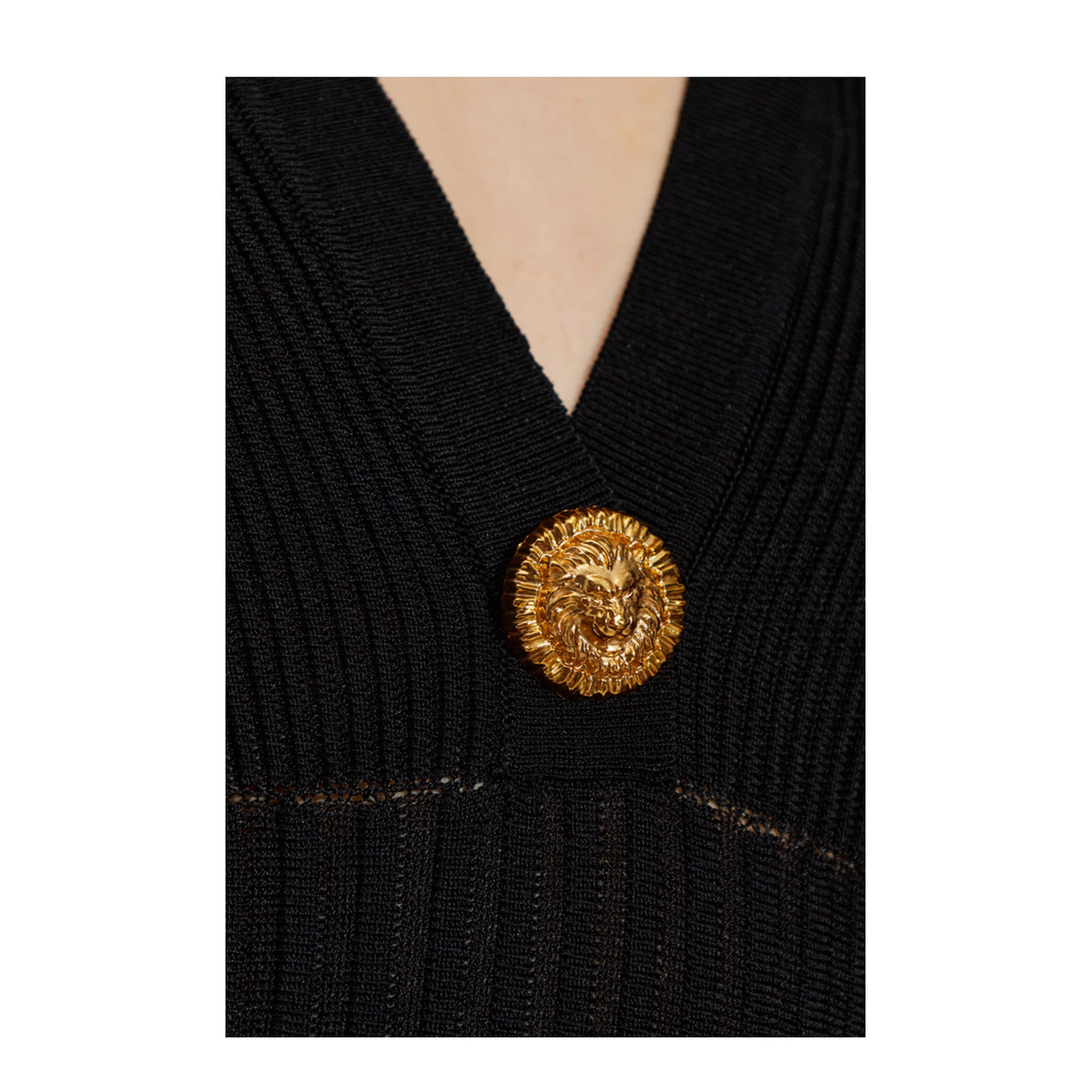 Short Flared Knit Dress Black - Image 4