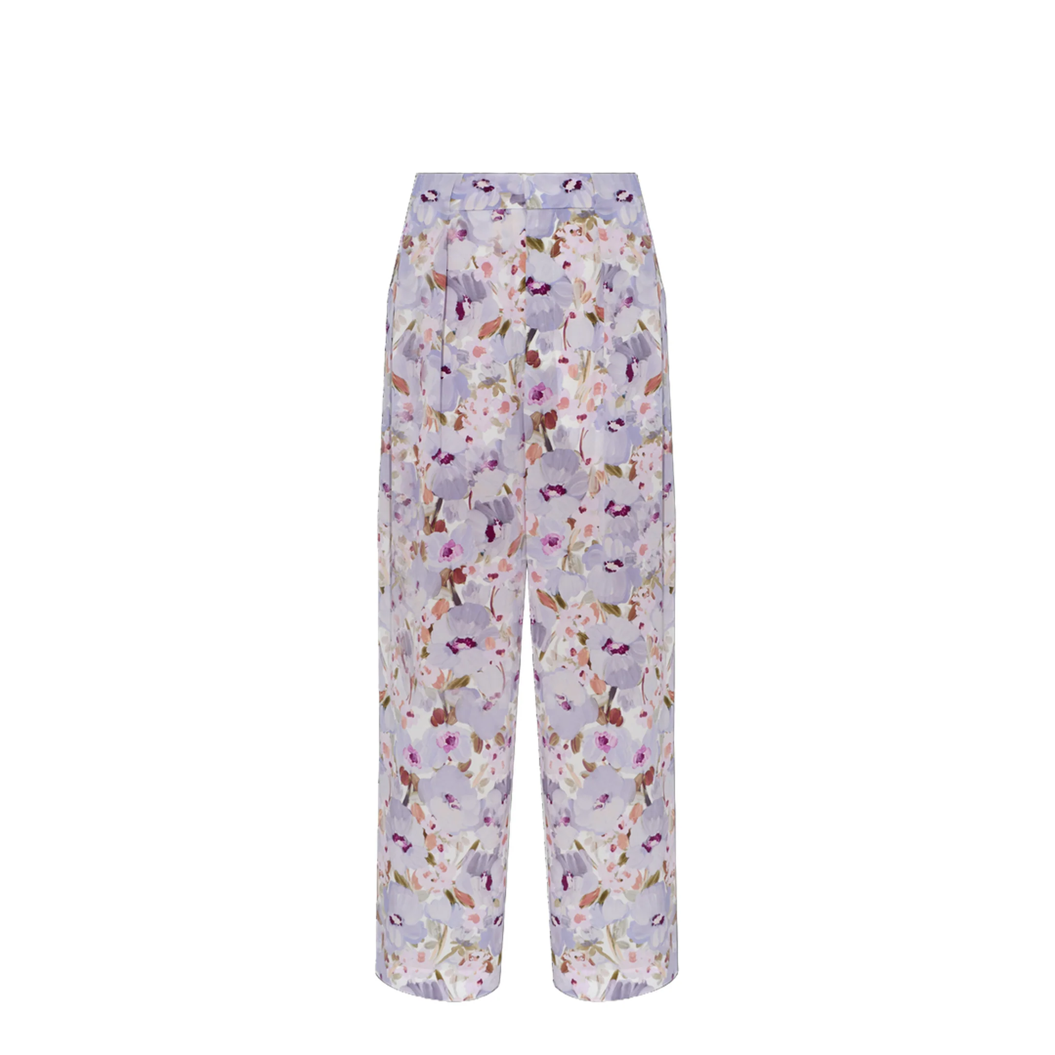 Silk Trousers with a Floral Motif - Image 3