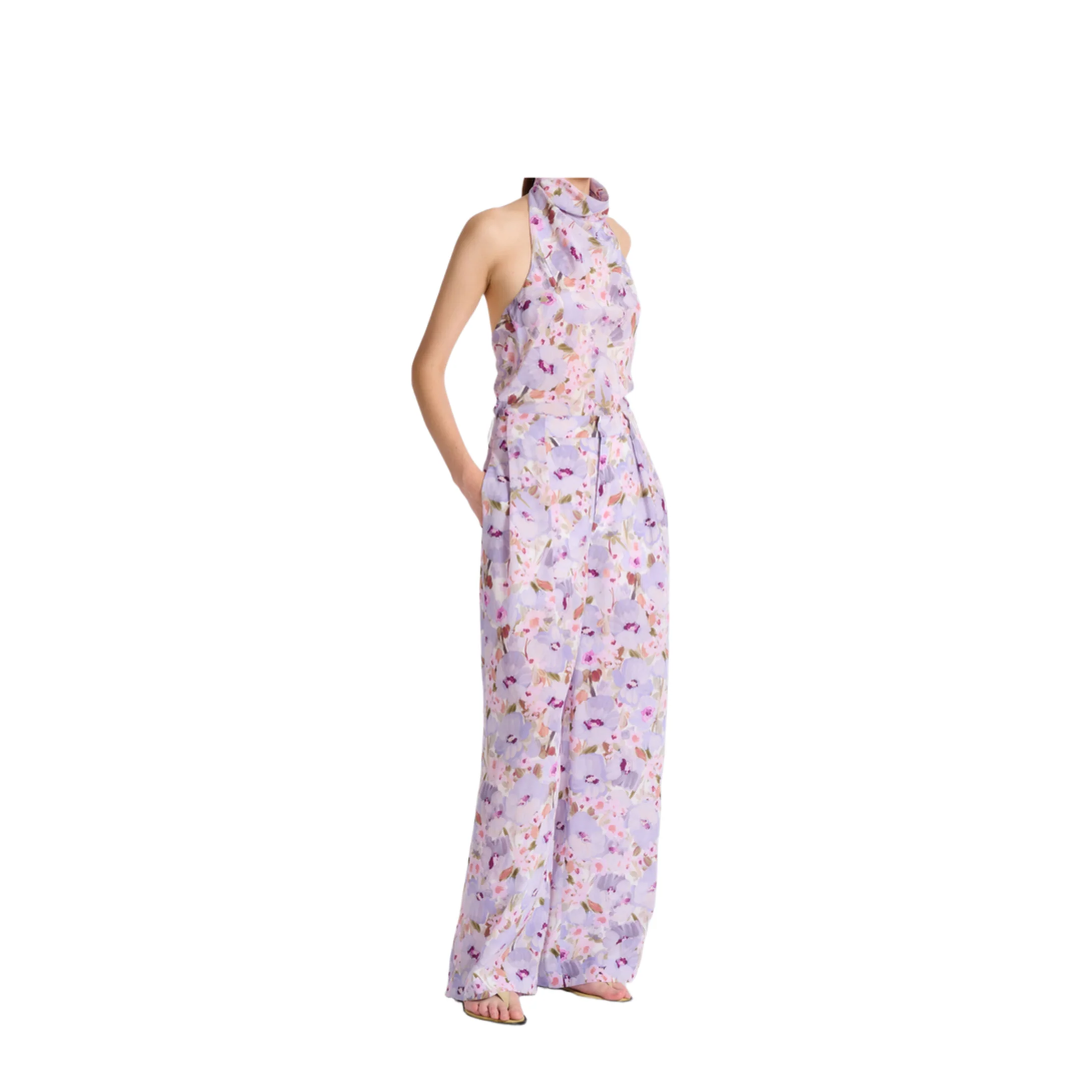 Silk Trousers with a Floral Motif - Image 4