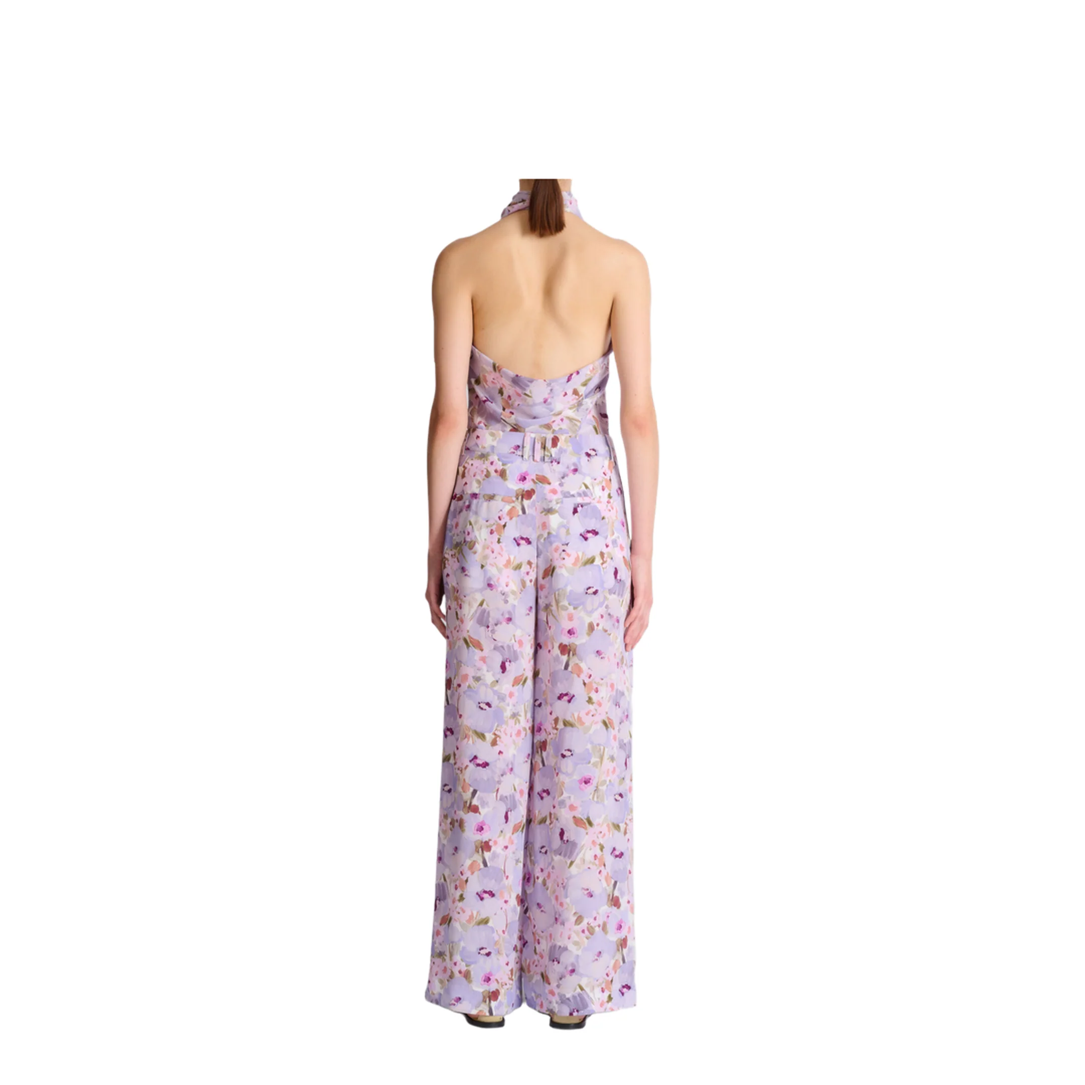 Silk Trousers with a Floral Motif - Image 5
