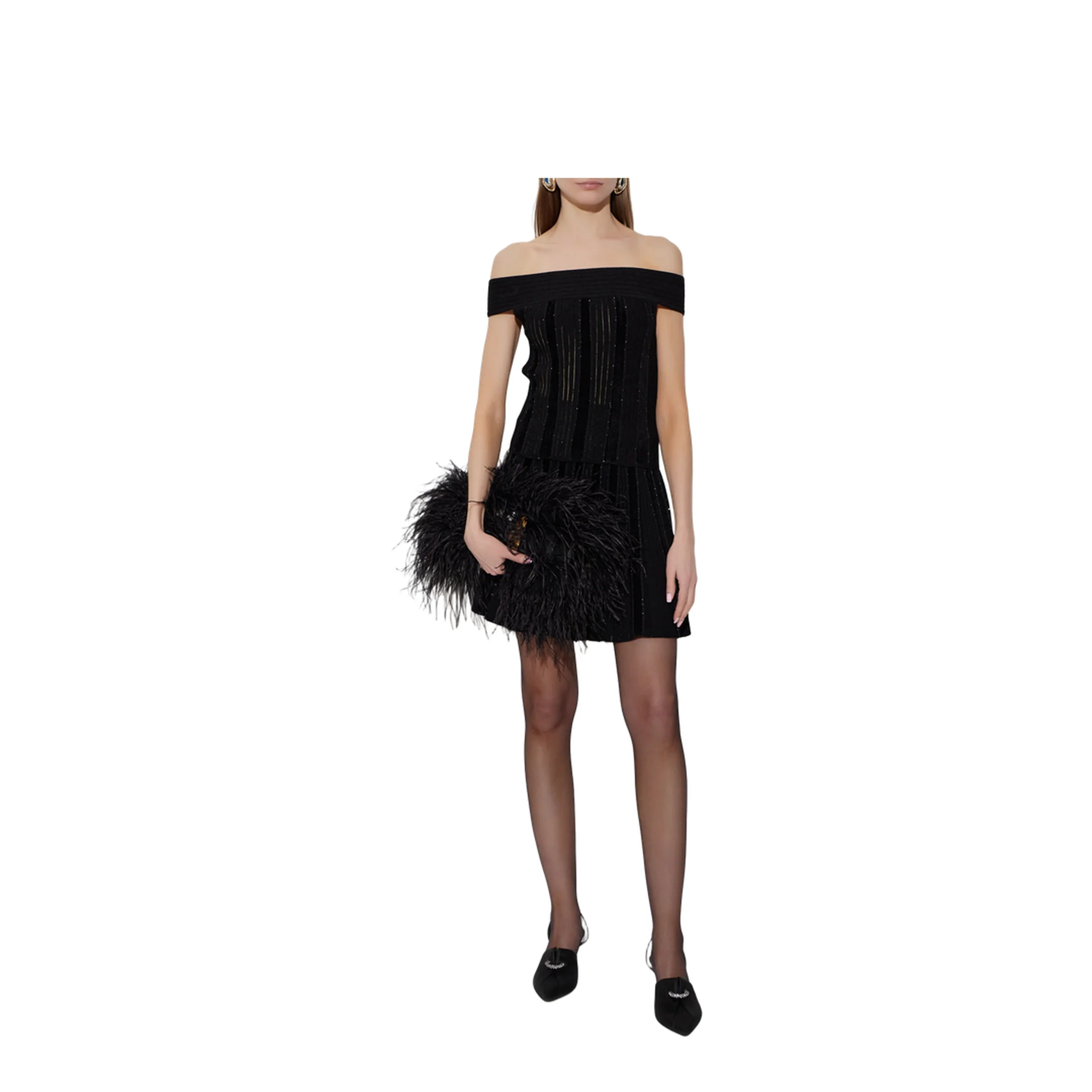 Shimmering Sequins Skirt Black - Image 2