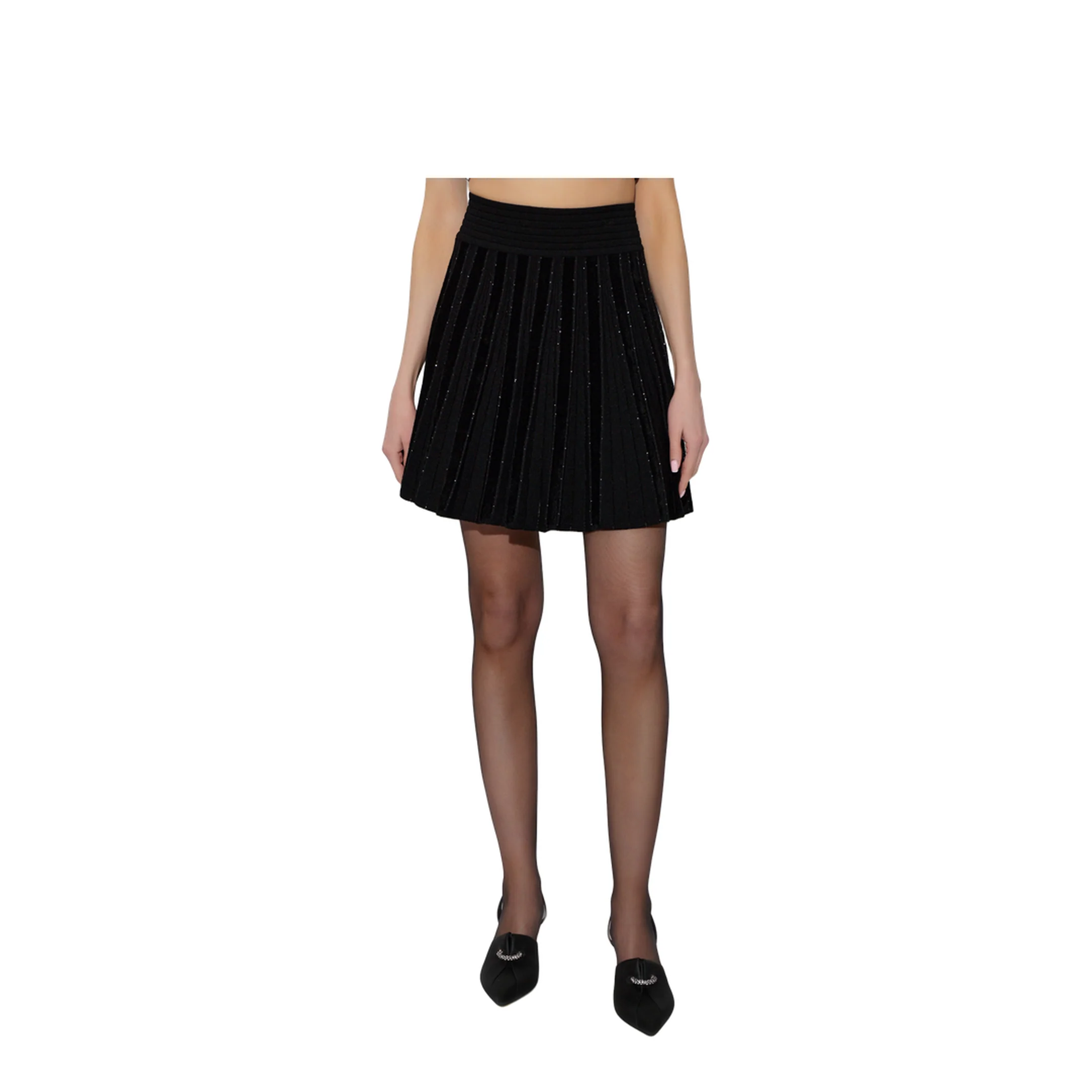 Shimmering Sequins Skirt Black - Image 3