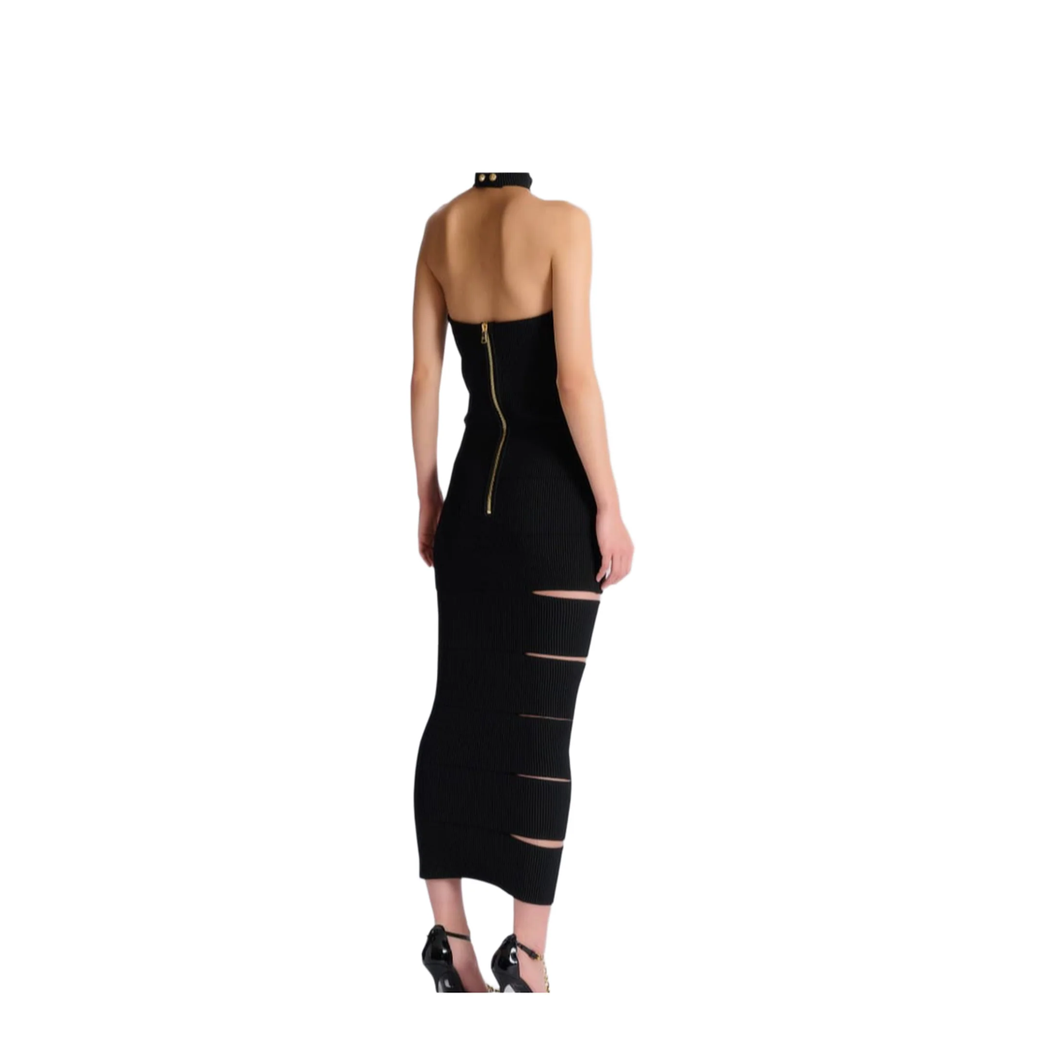 Sleeveless Long Dress with Jewelry Details - Image 5