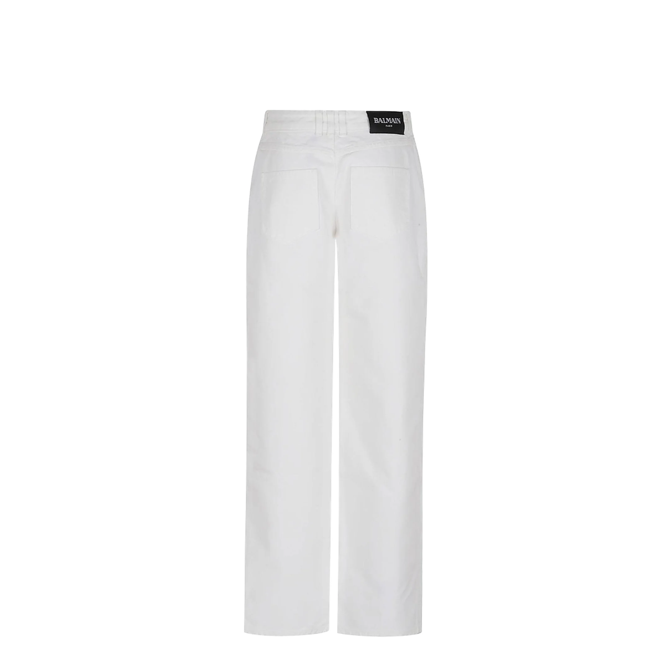 Plain Denim Straight Leg Jeans White - Image 2